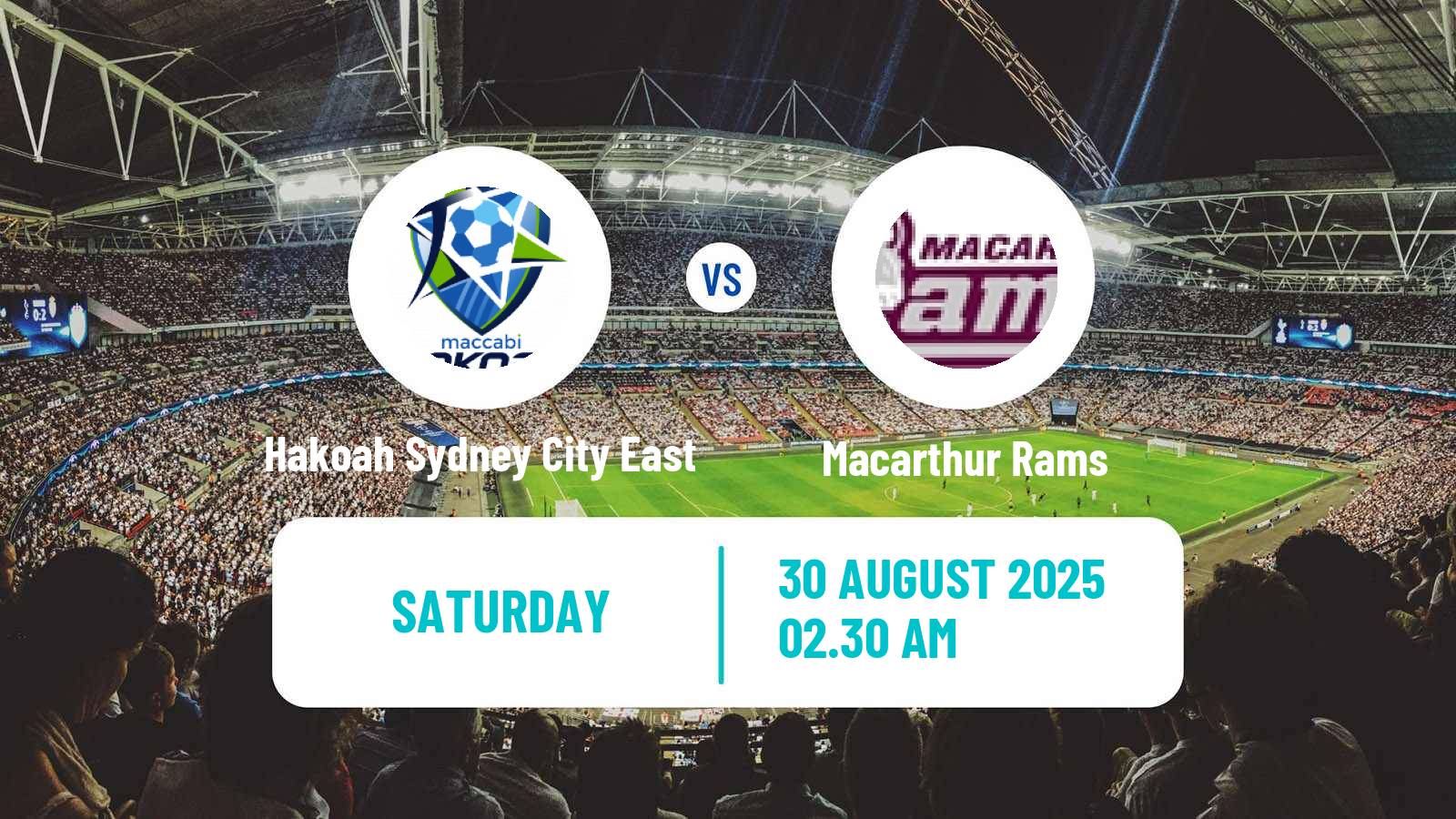 Soccer Australian NSW League One Hakoah Sydney City East - Macarthur Rams