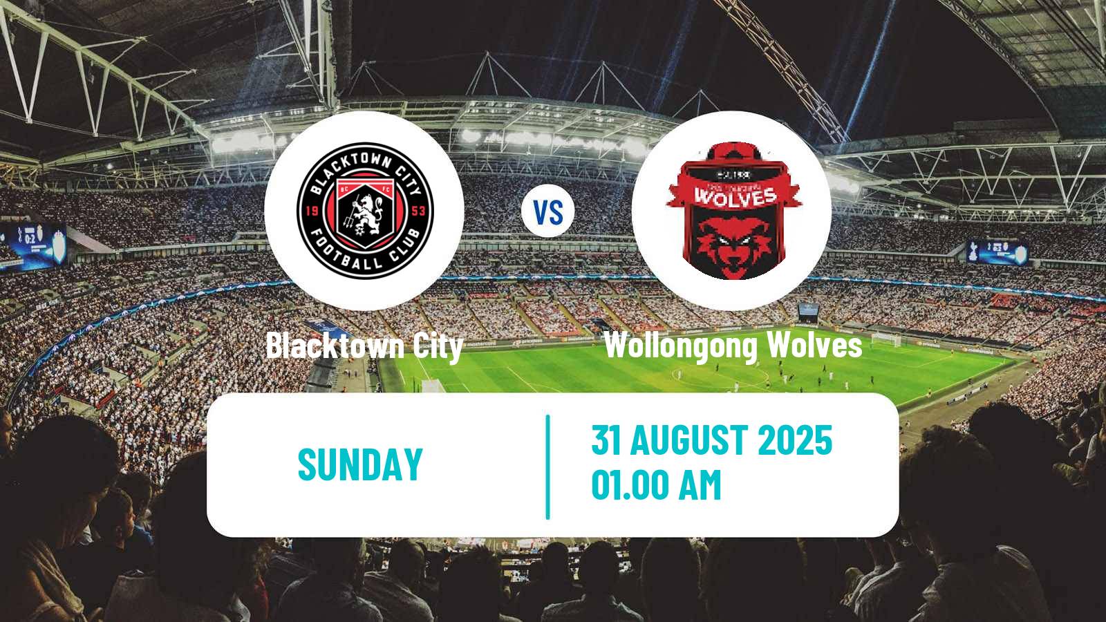 Soccer Australian NPL NSW Blacktown City - Wollongong Wolves