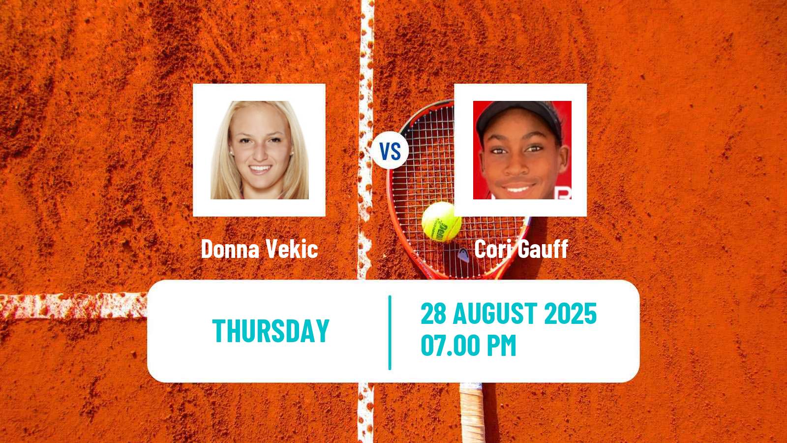 Tennis WTA US Open Donna Vekic - Cori Gauff