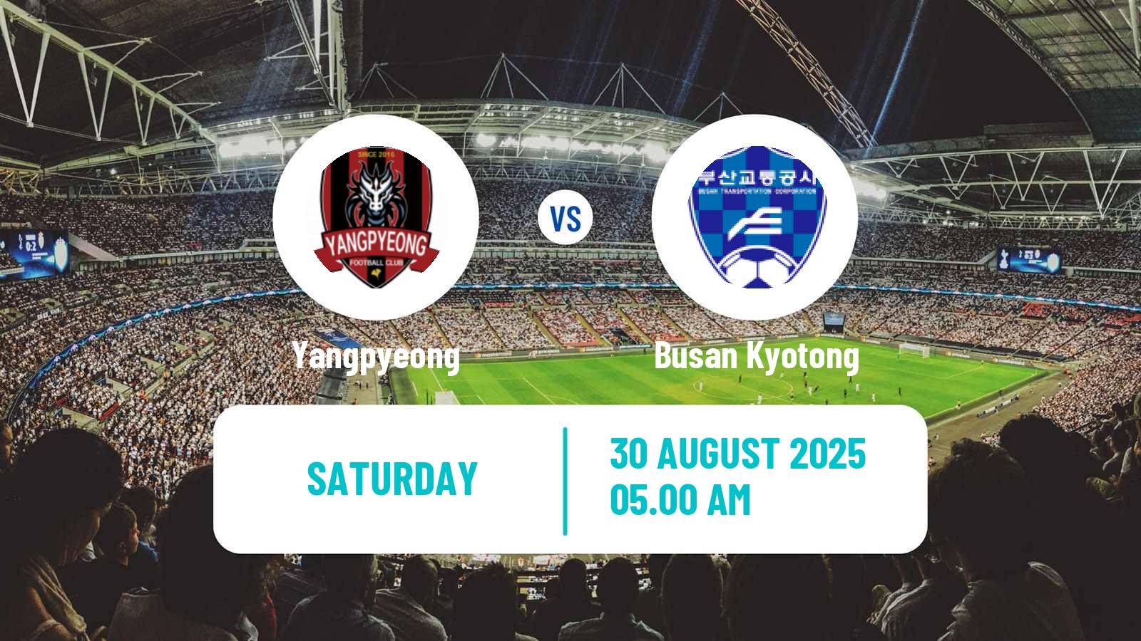 Soccer South Korean K3 League Yangpyeong - Busan Kyotong
