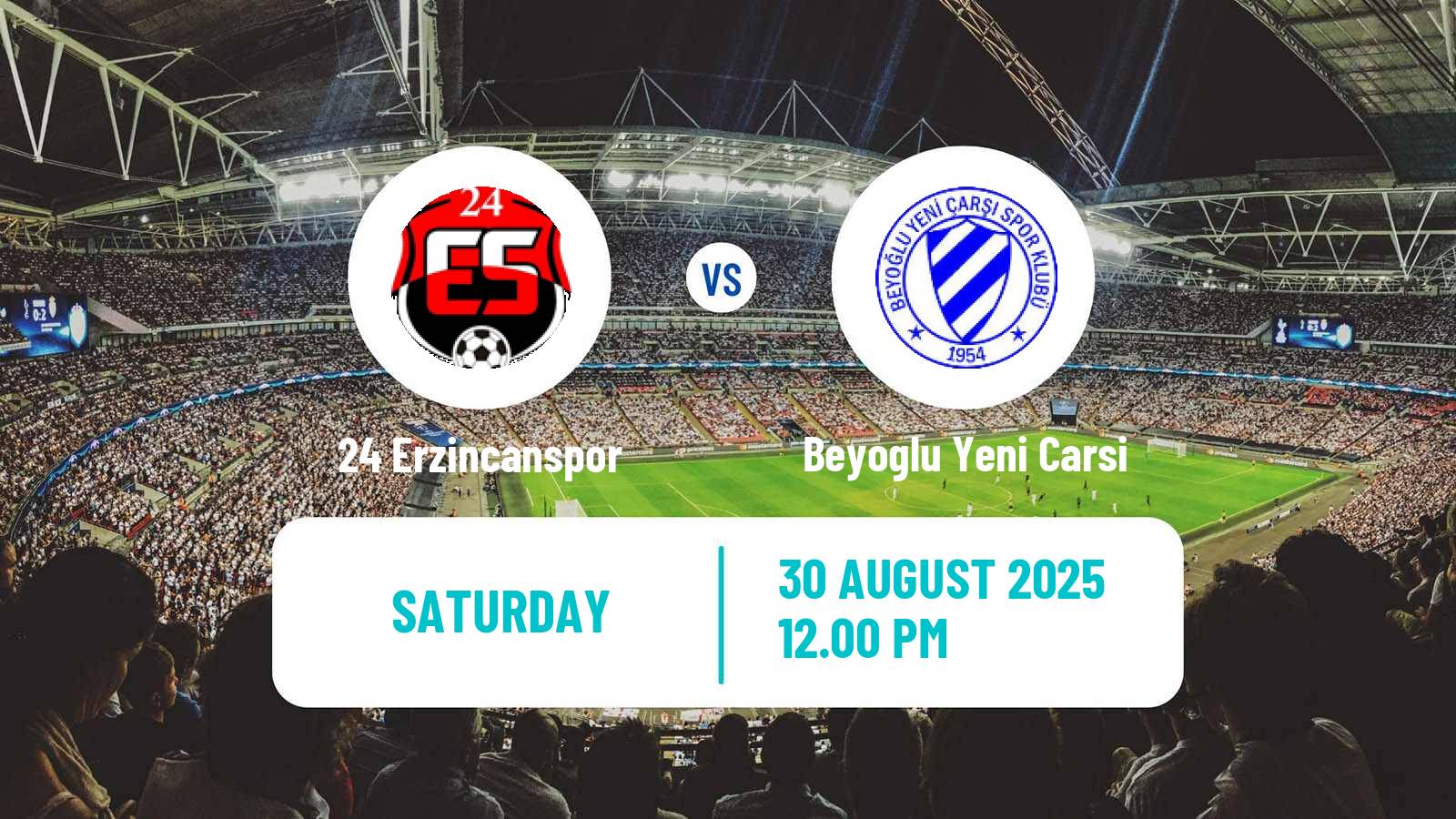 Soccer Turkish Second League White Group 24 Erzincanspor - Beyoglu Yeni Carsi