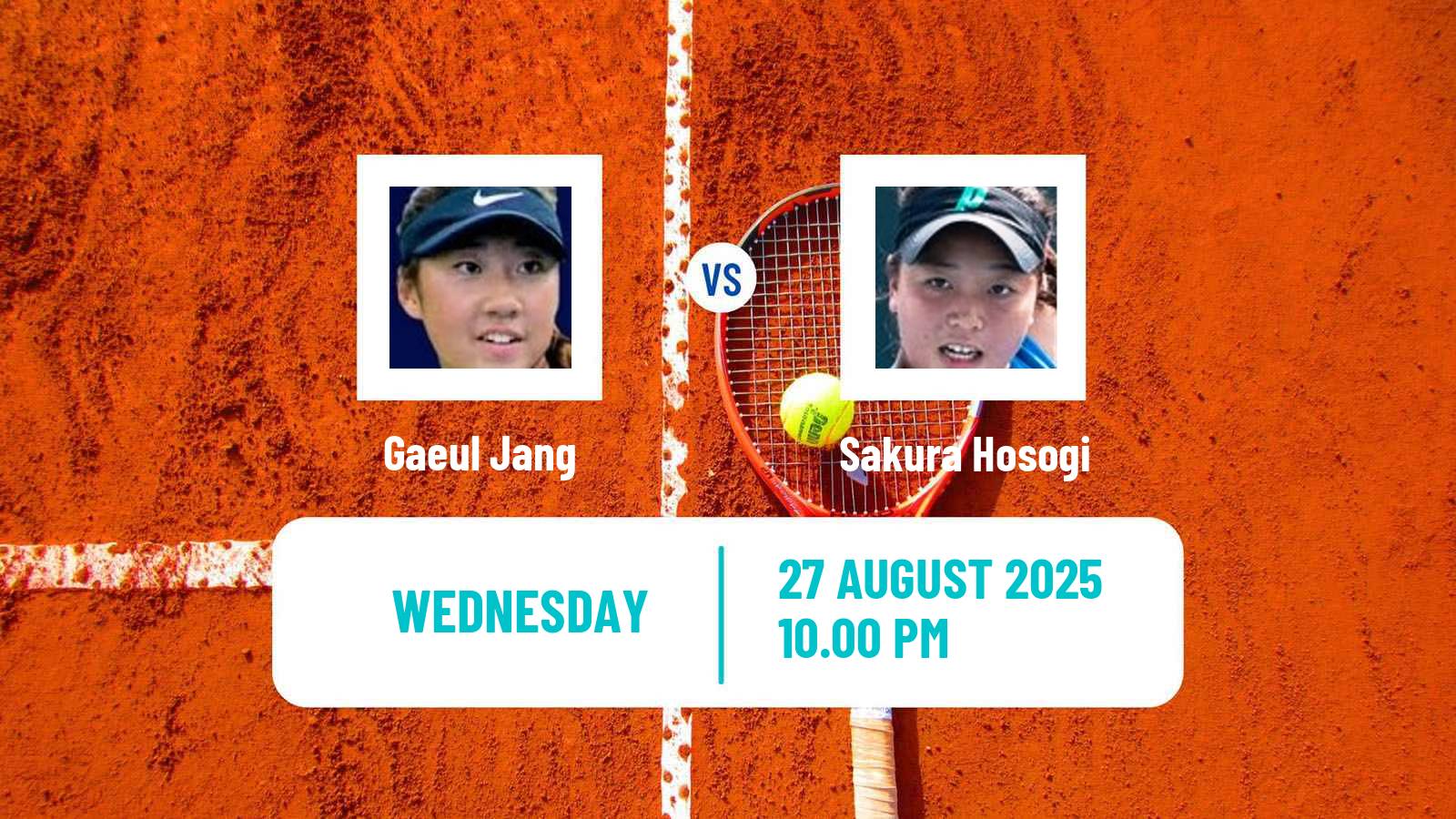 Tennis ITF W35 Nakhon Pathom 2 Women Gaeul Jang - Sakura Hosogi