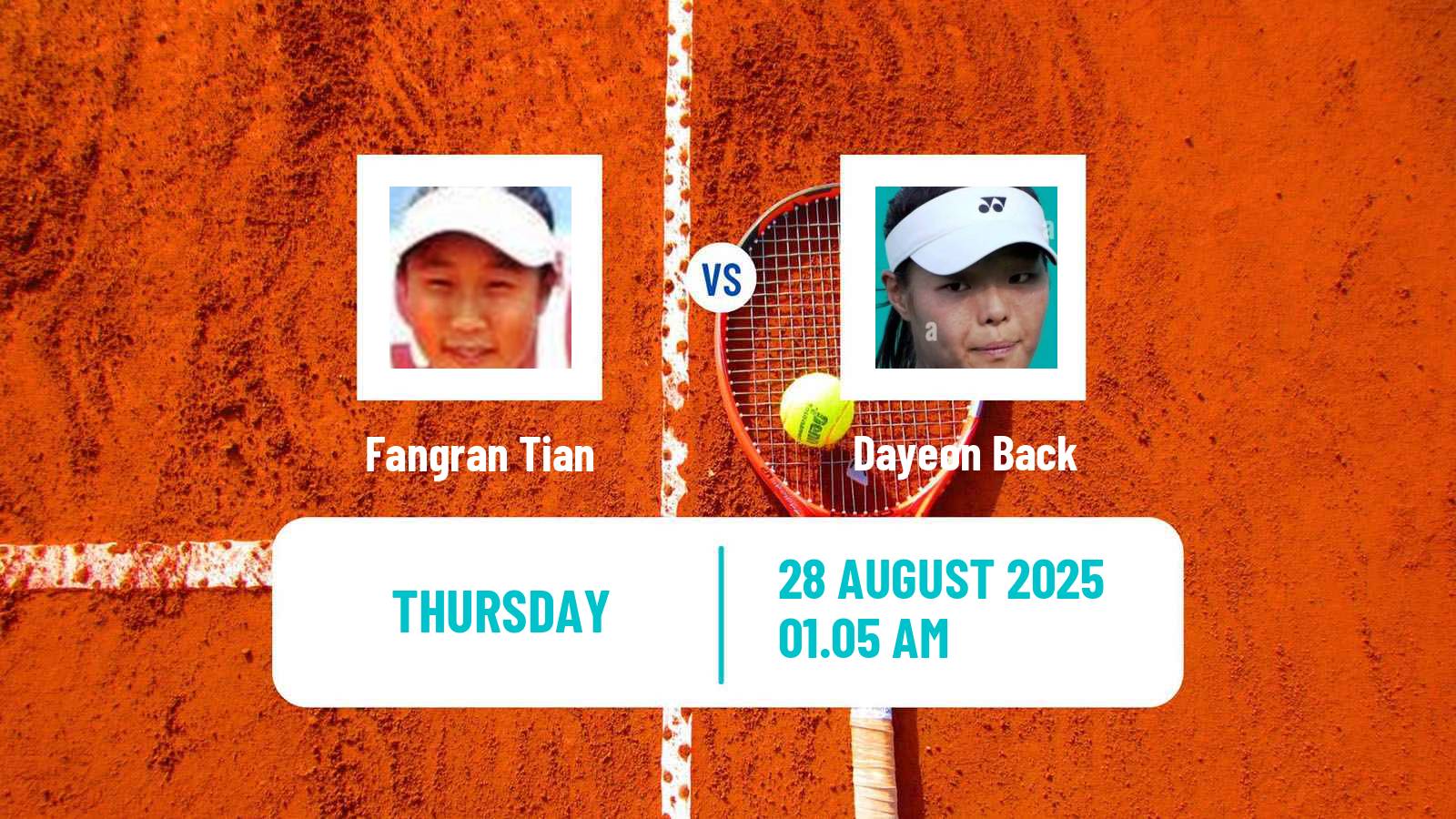 Tennis ITF W35 Nakhon Pathom 2 Women Fangran Tian - Dayeon Back