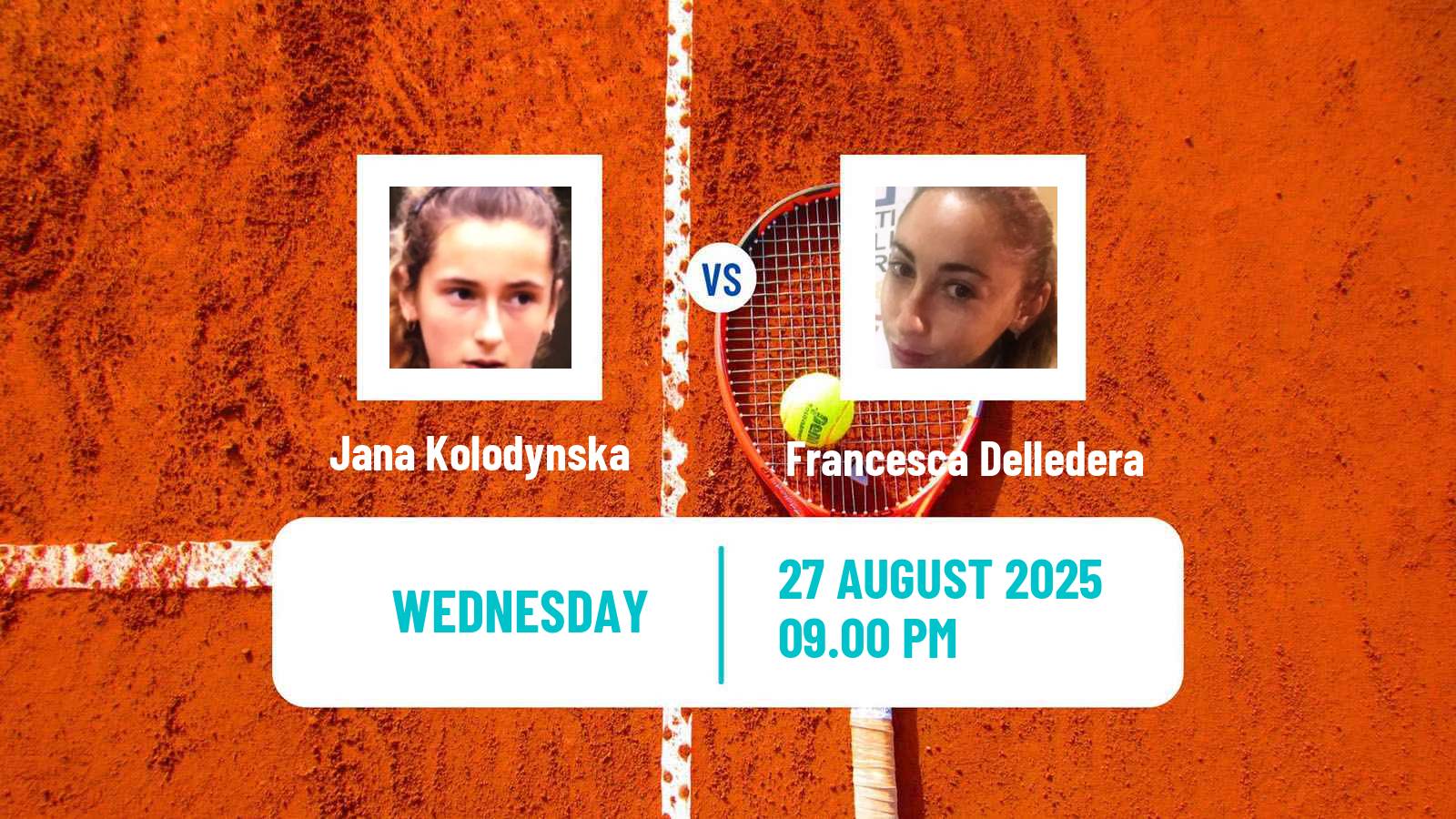 Tennis ITF W15 Luan 7 Women Jana Kolodynska - Francesca Delledera