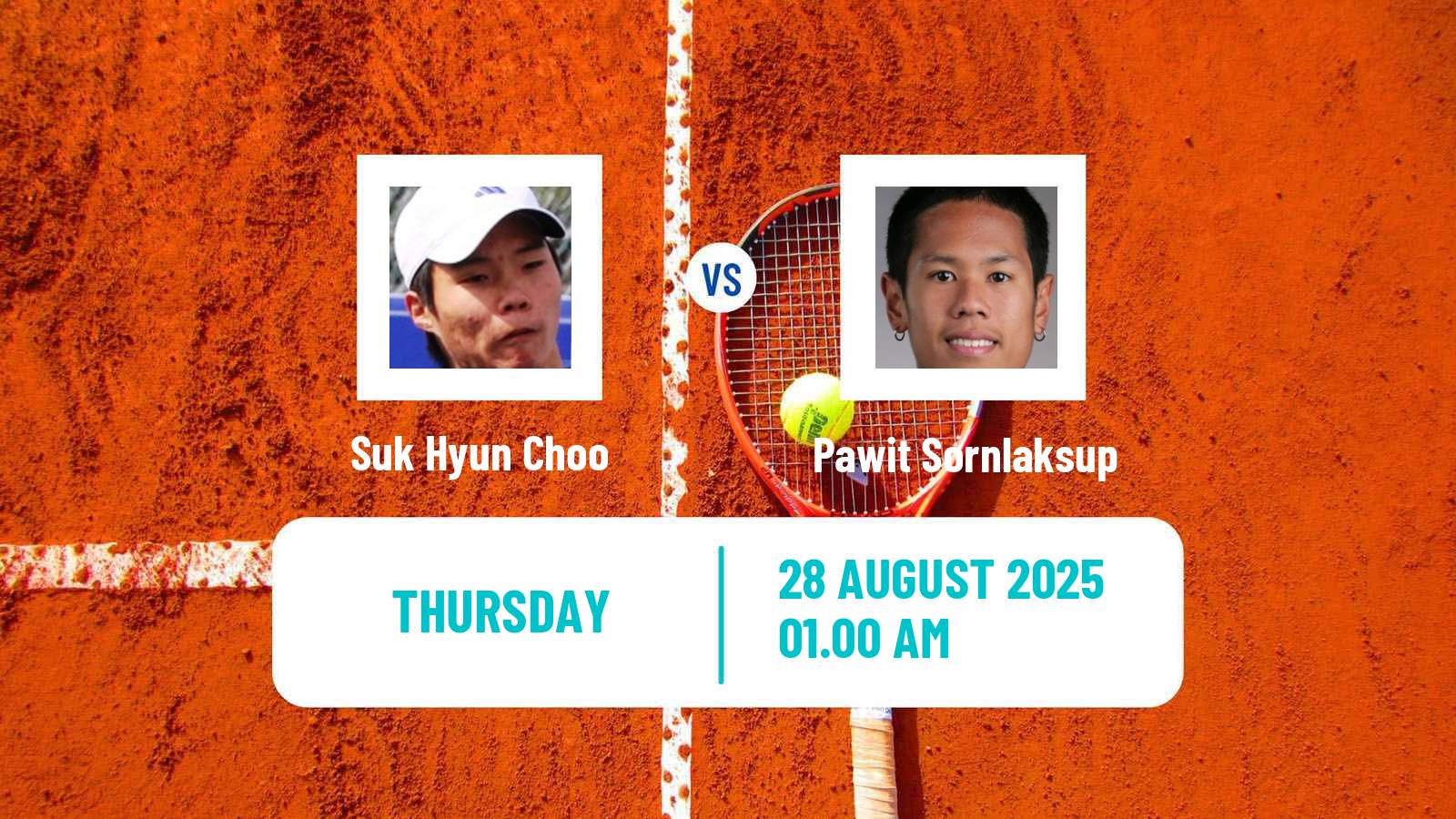 Tennis ITF M15 Nakhon Pathom 5 Men Suk Hyun Choo - Pawit Sornlaksup