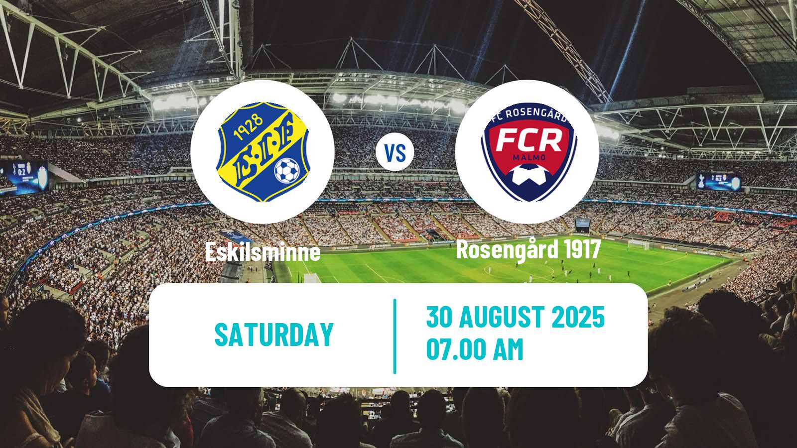 Soccer Swedish Division 1 Södra Eskilsminne - Rosengård 1917