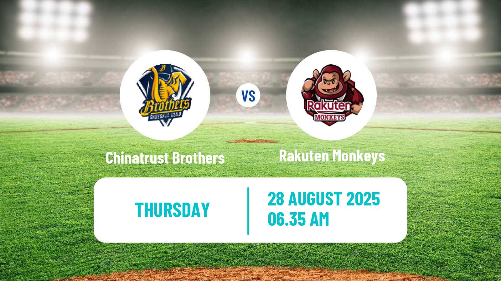 Baseball Taiwan CPBL Chinatrust Brothers - Rakuten Monkeys