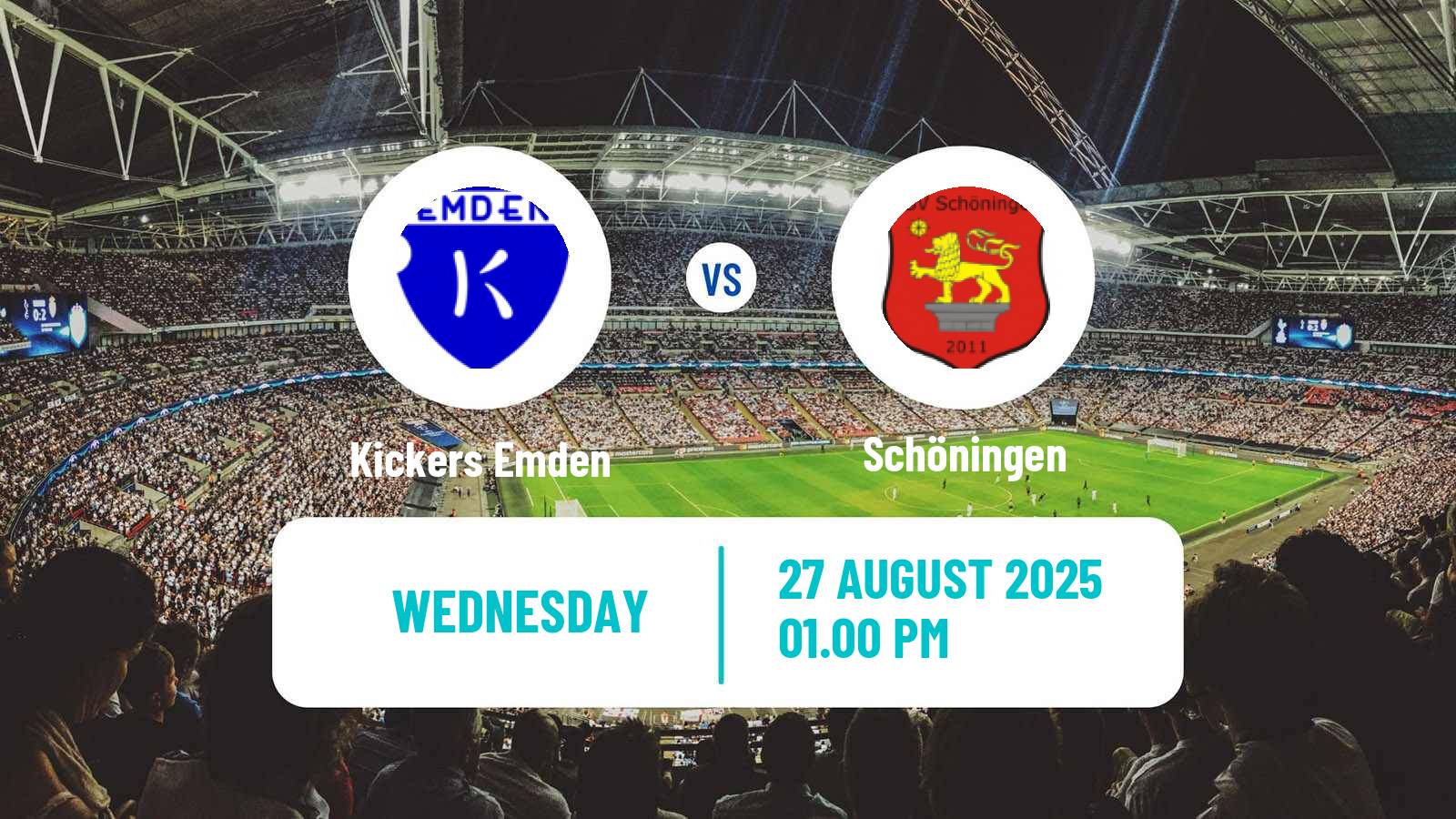 Soccer German Regionalliga North Kickers Emden - Schöningen
