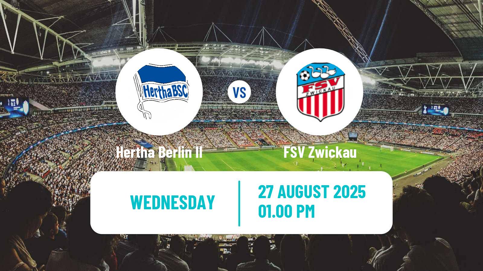 Soccer German Regionalliga Nordost Hertha Berlin II - Zwickau