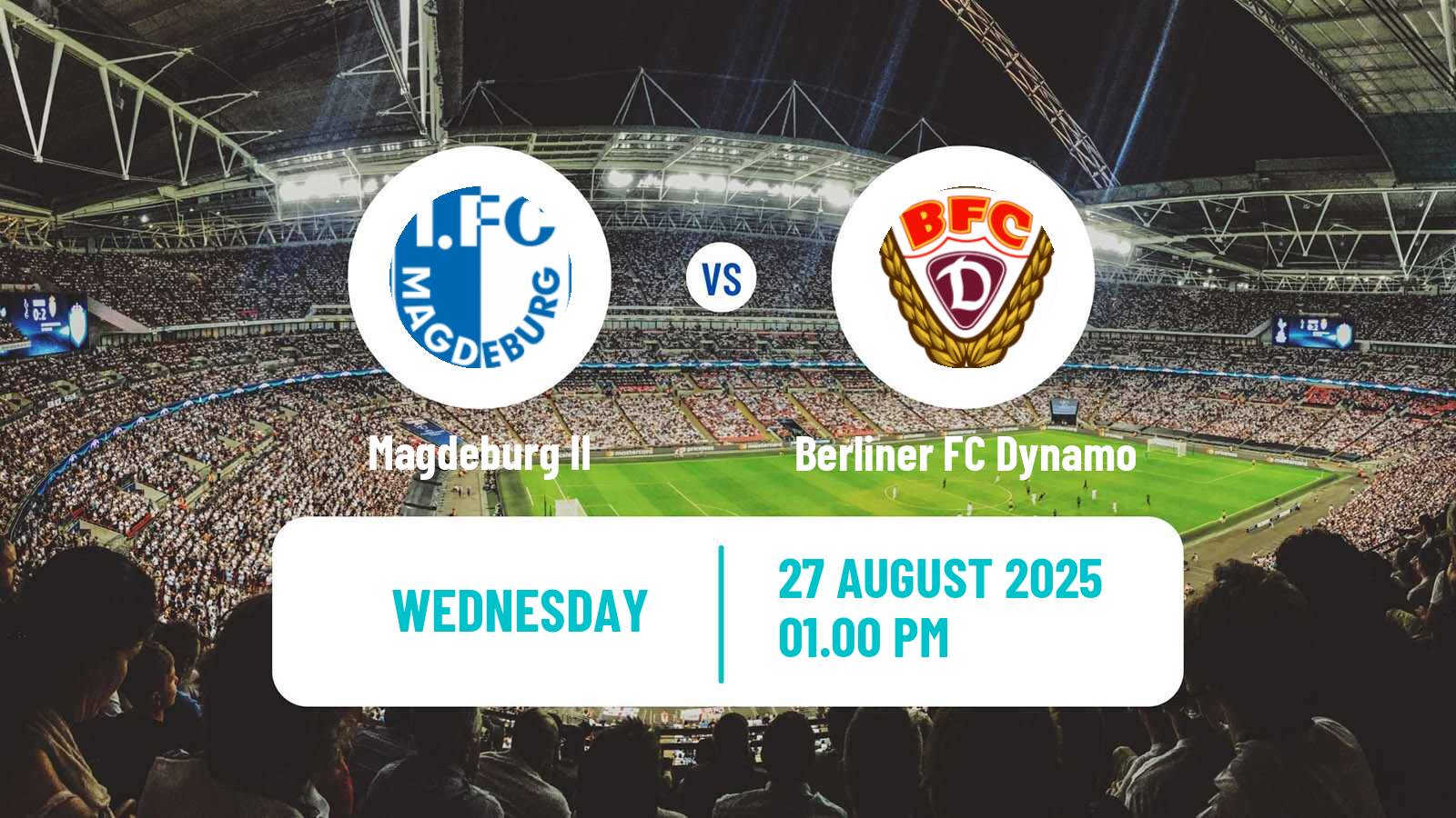 Soccer German Regionalliga Nordost Magdeburg II - Berliner FC Dynamo