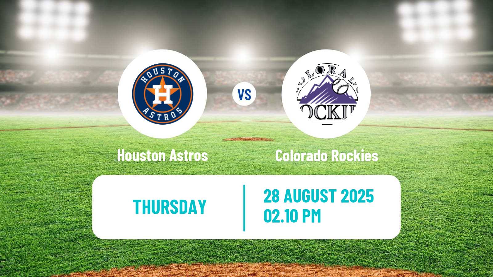 Baseball MLB Houston Astros - Colorado Rockies
