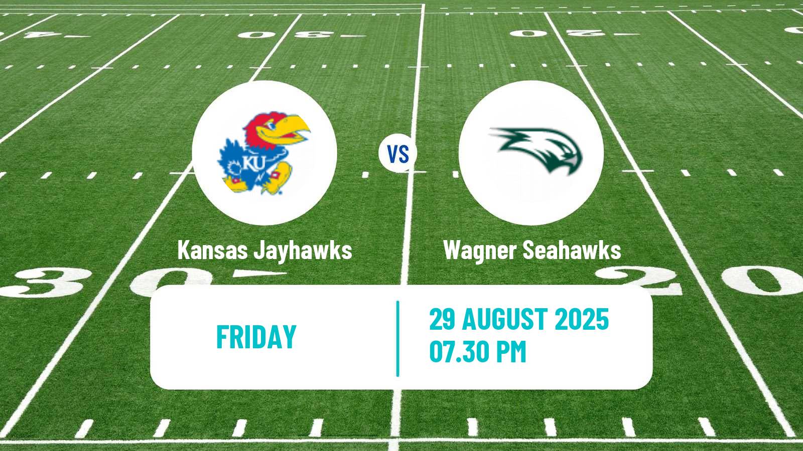 American football NCAA College Football Kansas Jayhawks - Wagner Seahawks