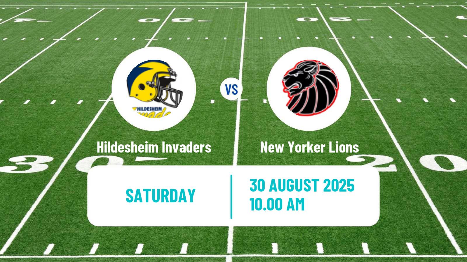 American football German GFL Hildesheim Invaders - New Yorker Lions