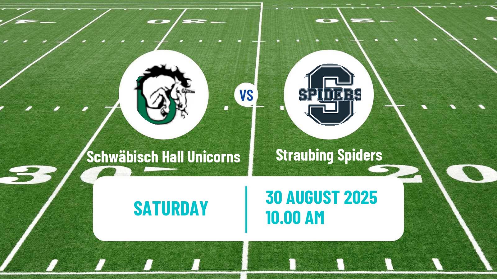American football German GFL Schwäbisch Hall Unicorns - Straubing Spiders