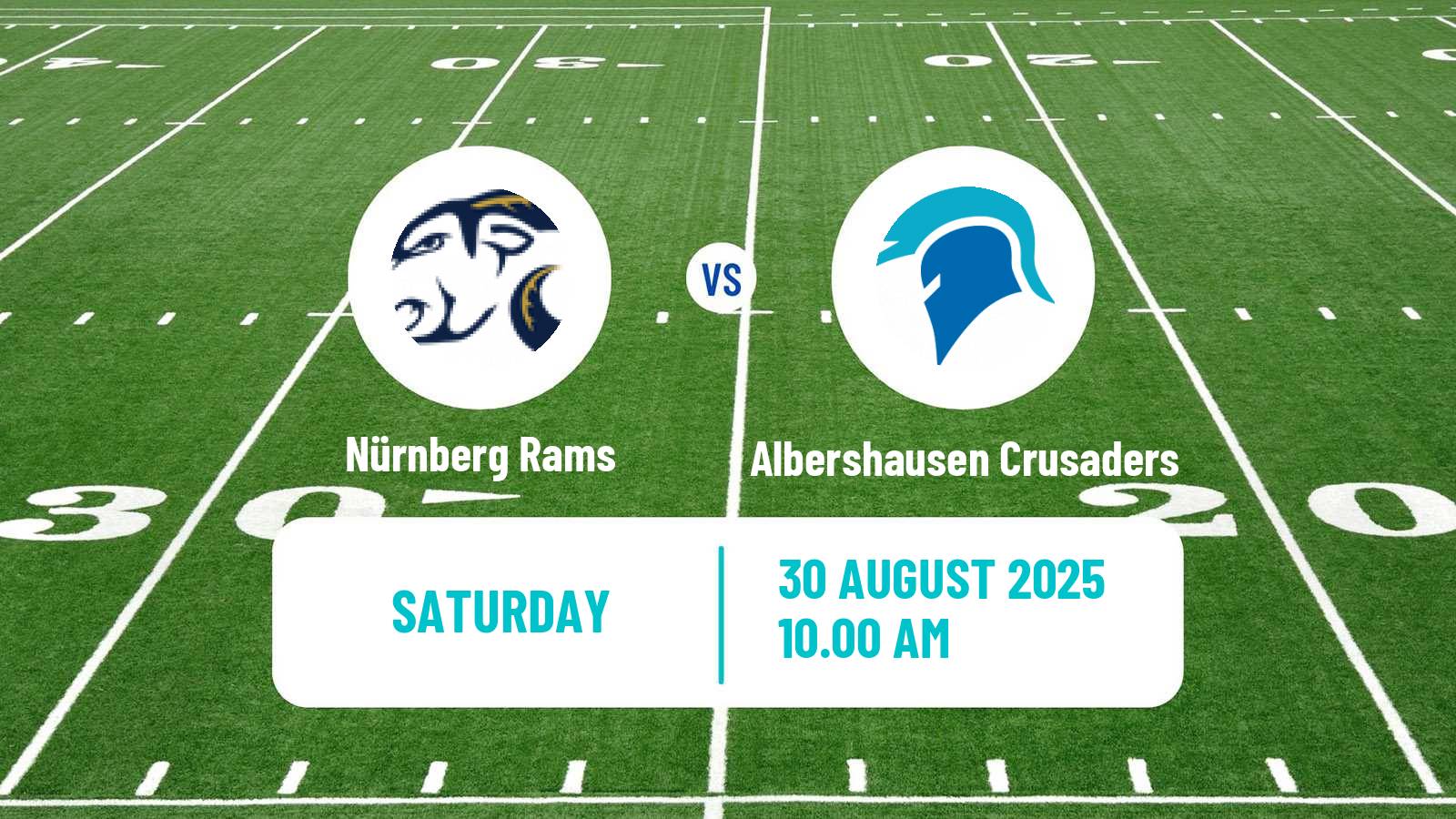 American football German GFL 2 Nürnberg Rams - Albershausen Crusaders