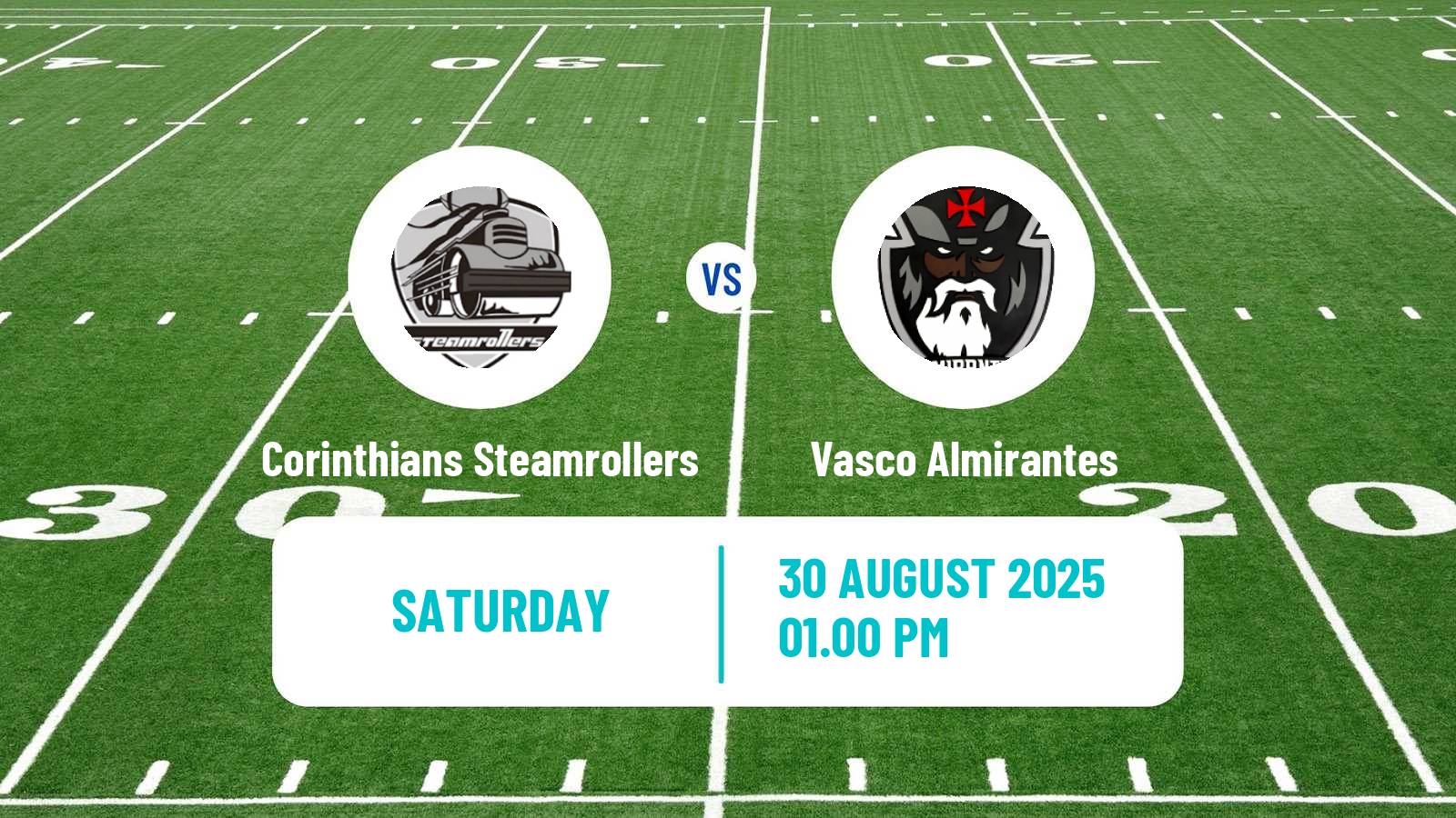 American football Brazilian BFA Corinthians Steamrollers - Vasco Almirantes