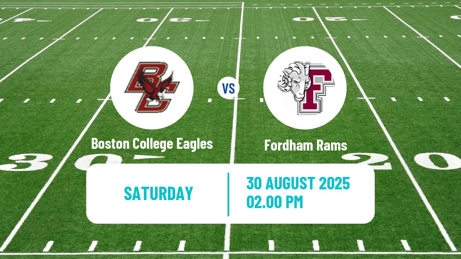 American football NCAA College Football Boston College Eagles - Fordham Rams