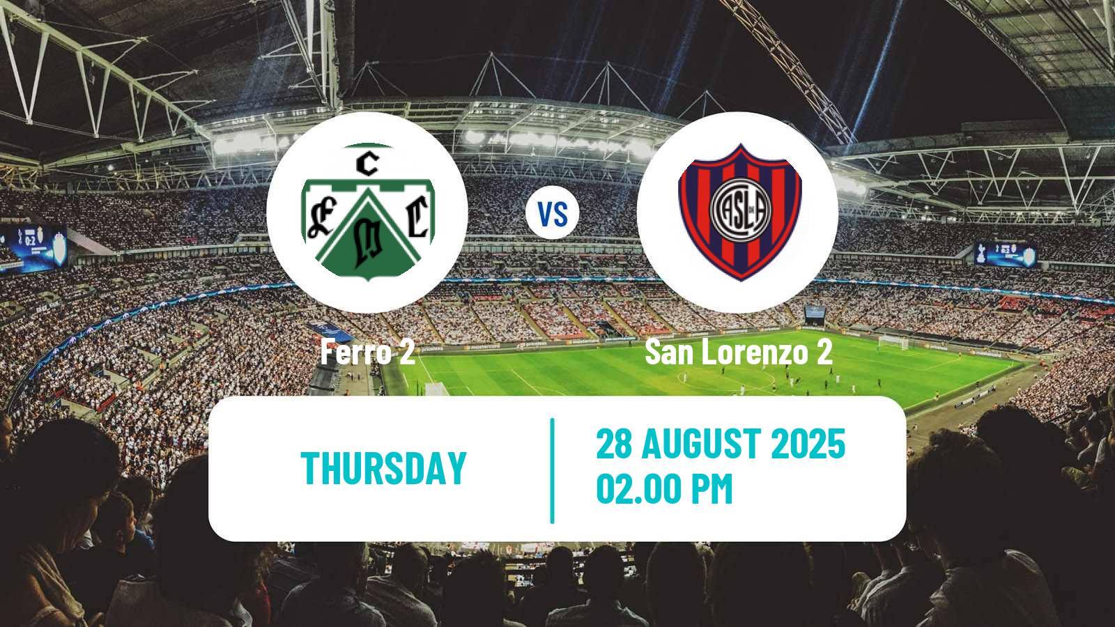 Soccer Argentinian Reserve League Ferro 2 - San Lorenzo 2