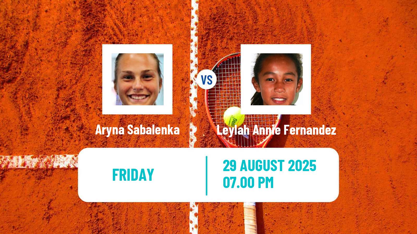 Tennis WTA US Open Aryna Sabalenka - Leylah Annie Fernandez