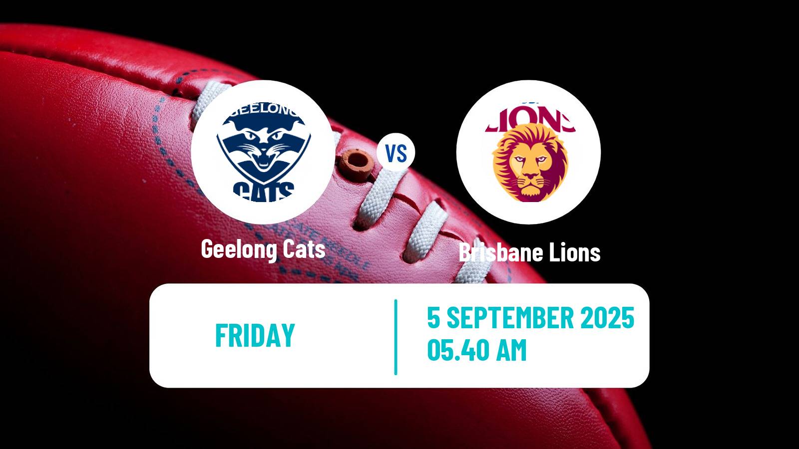 Aussie rules AFL Geelong Cats - Brisbane Lions