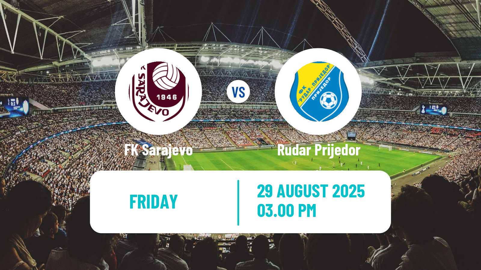 Soccer Bosnian Premier League Sarajevo - Rudar Prijedor