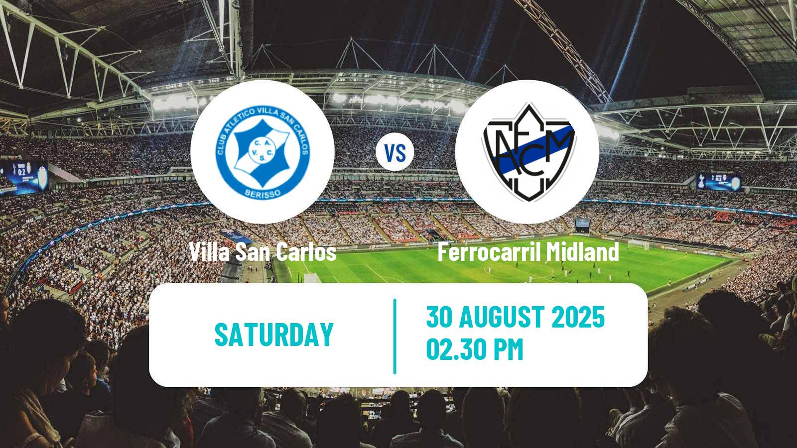 Soccer Argentinian Primera B Villa San Carlos - Ferrocarril Midland