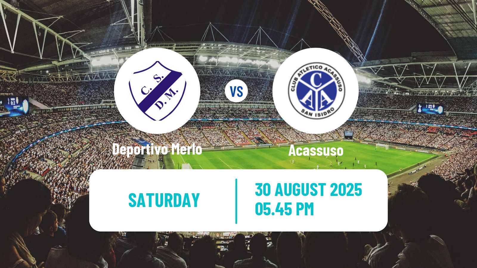 Soccer Argentinian Primera B Deportivo Merlo - Acassuso