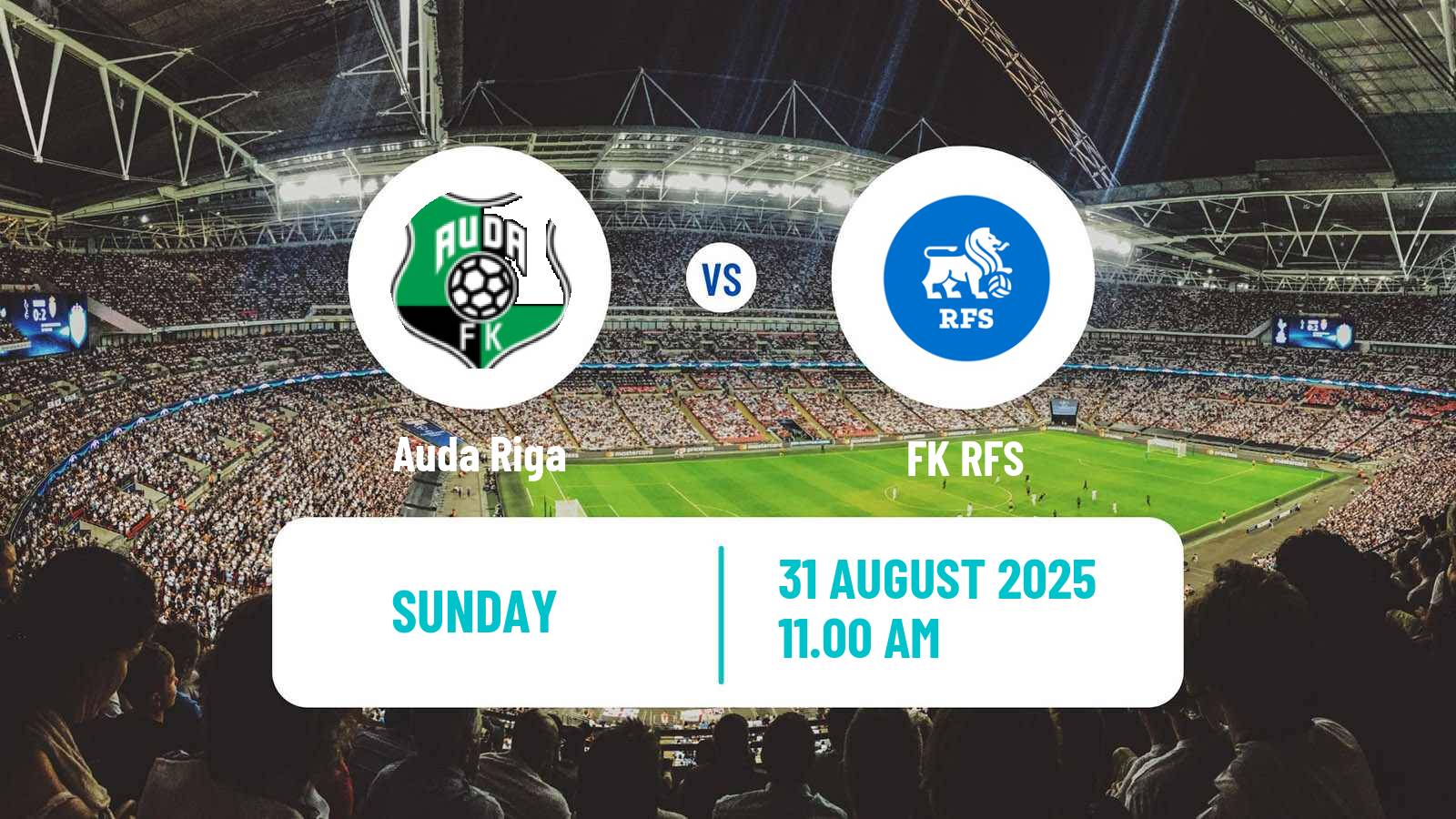 Soccer Latvian Virsliga Auda Riga - RFS