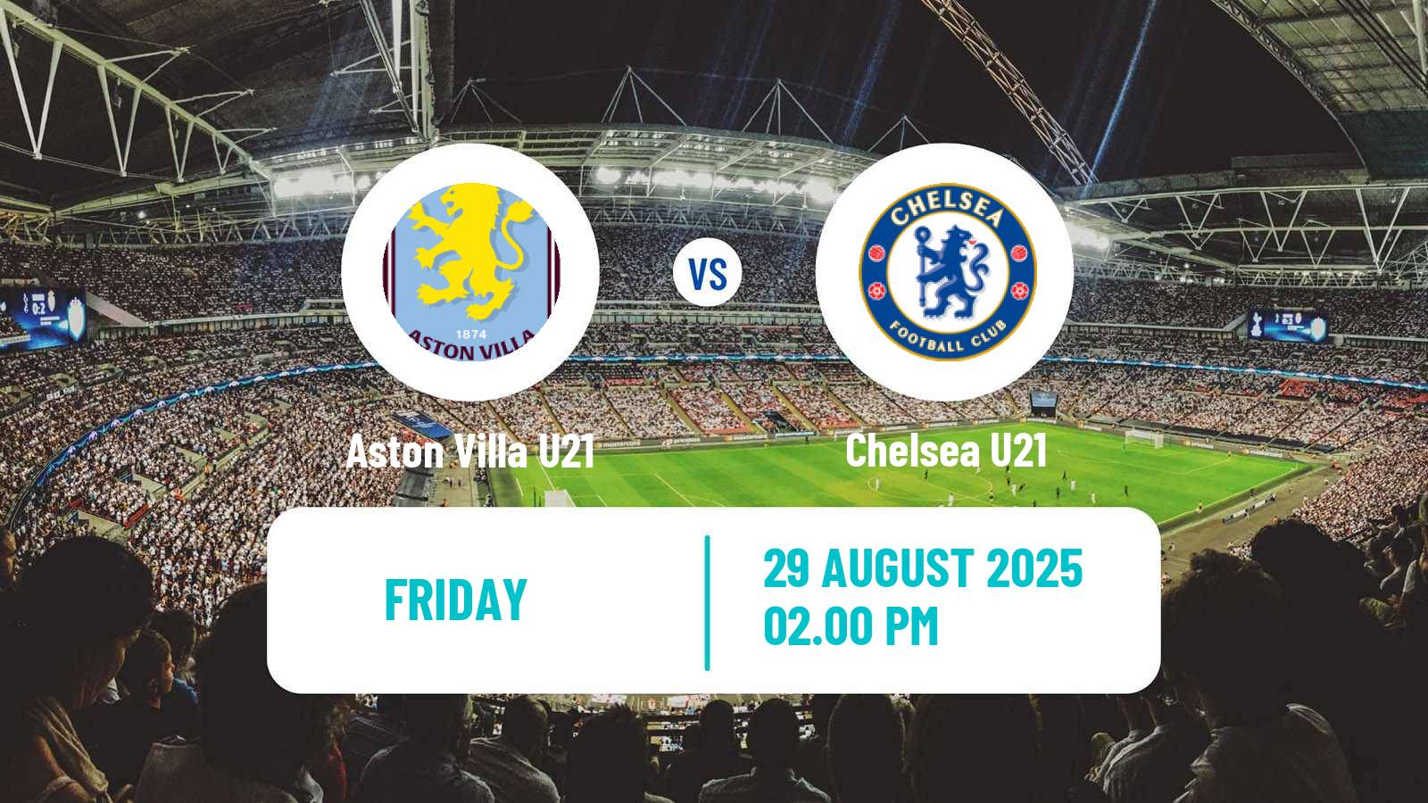 Soccer English Premier League 2 Aston Villa U21 - Chelsea U21