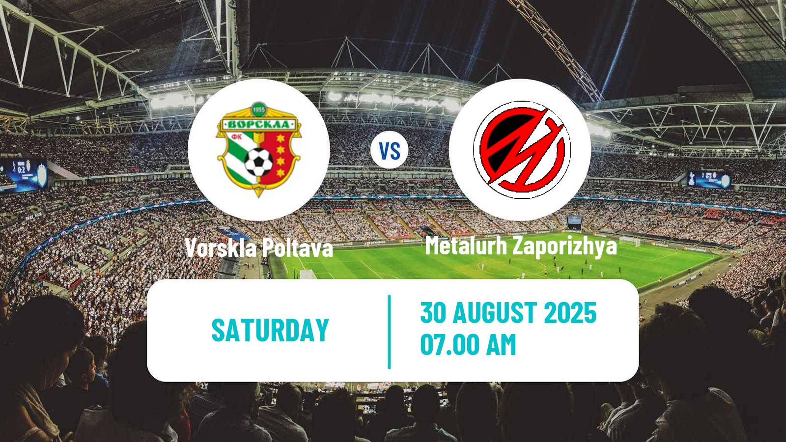 Soccer Ukrainian Persha Liga Vorskla Poltava - Metalurh Zaporizhya