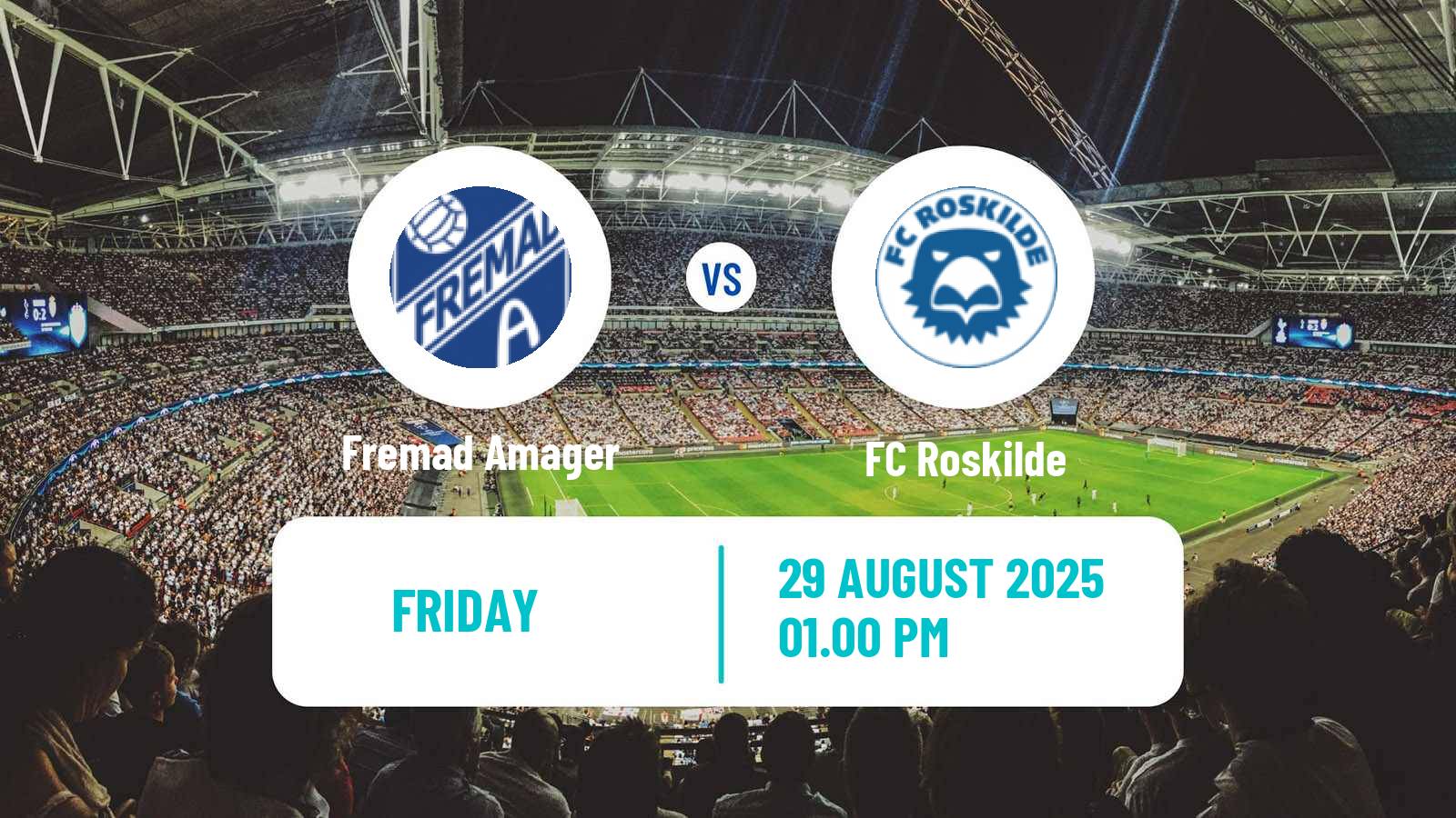 Soccer Danish 2 Division Fremad Amager - Roskilde