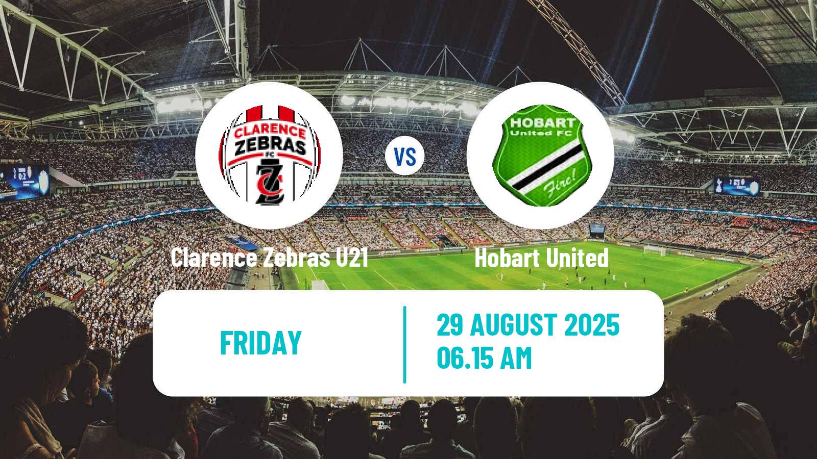 Soccer Australian Tasmania Southern Championship Clarence Zebras U21 - Hobart United