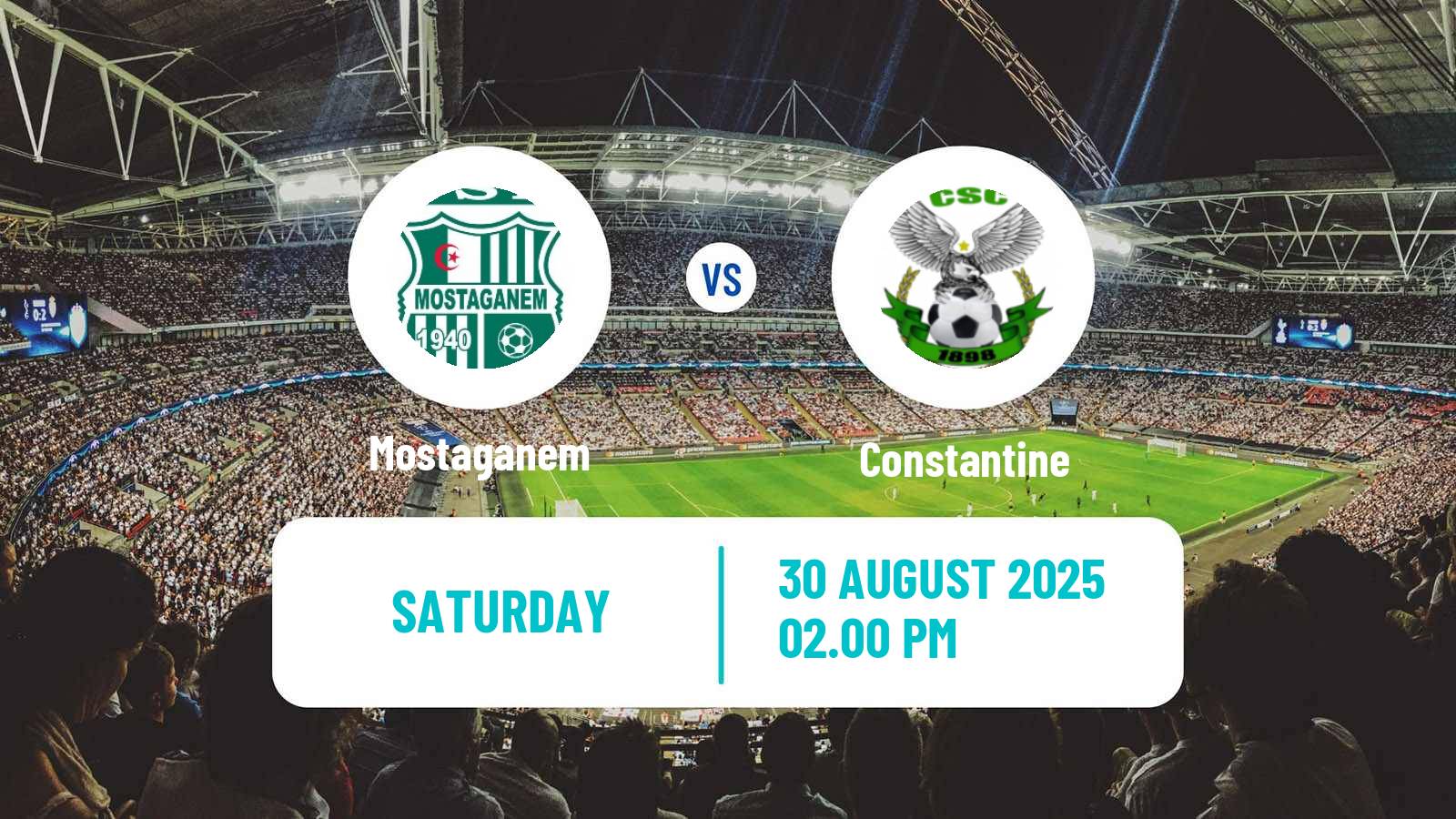 Soccer Algerian Ligue 1 Mostaganem - Constantine