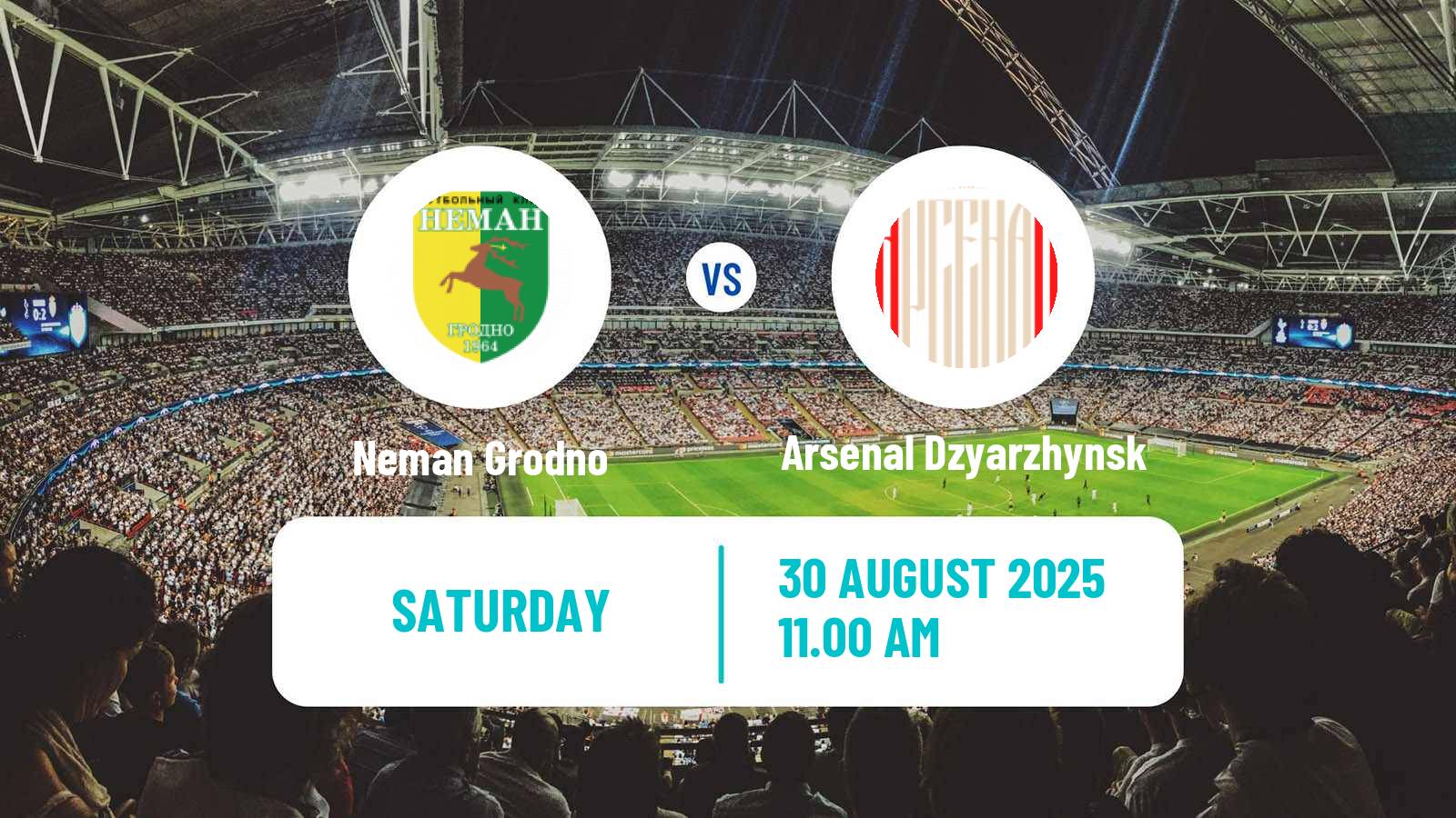 Soccer Belarusian Vysshaya Liga Neman Grodno - Arsenal Dzyarzhynsk