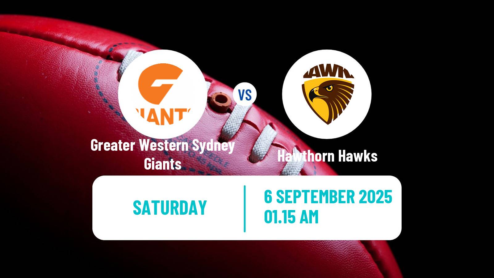 Aussie rules AFL Greater Western Sydney Giants - Hawthorn Hawks