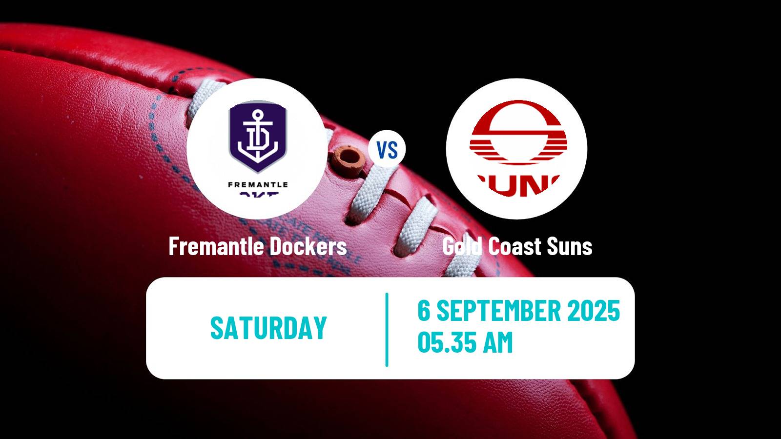 Aussie rules AFL Fremantle Dockers - Gold Coast Suns