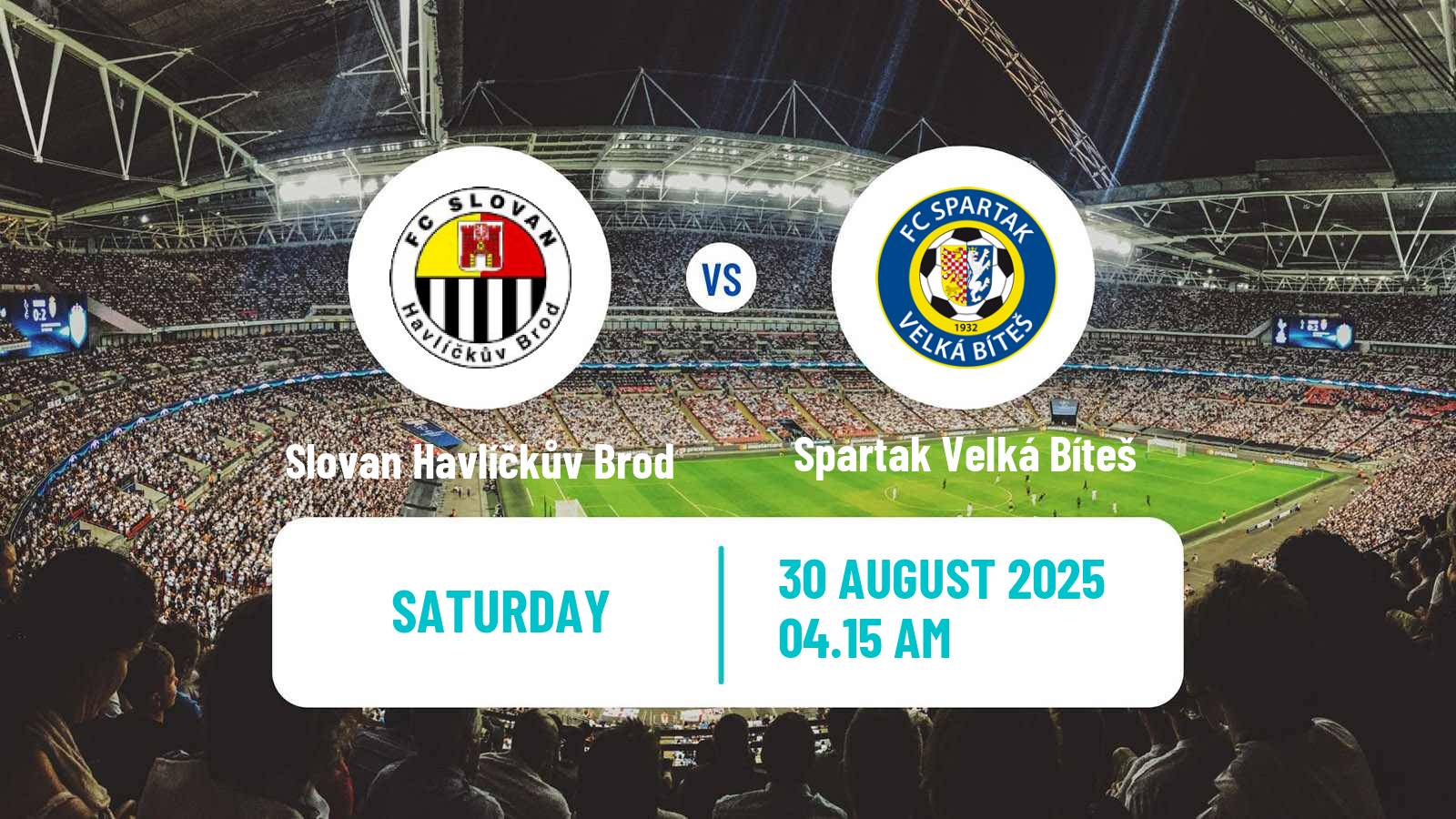 Soccer Czech Division D Slovan Havlíčkův Brod - Spartak Velká Bíteš