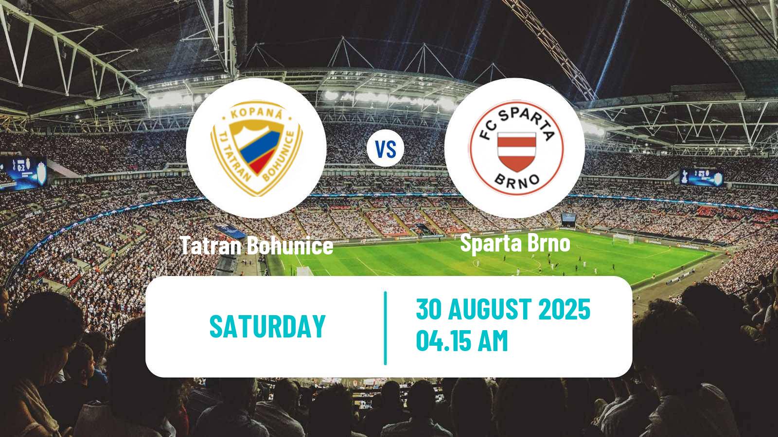 Soccer Czech Division D Tatran Bohunice - Sparta Brno