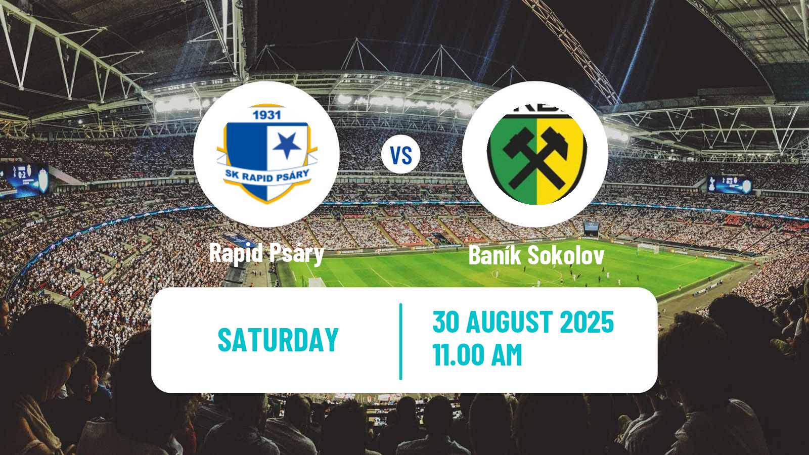 Soccer Czech Division B Rapid Psáry - Baník Sokolov