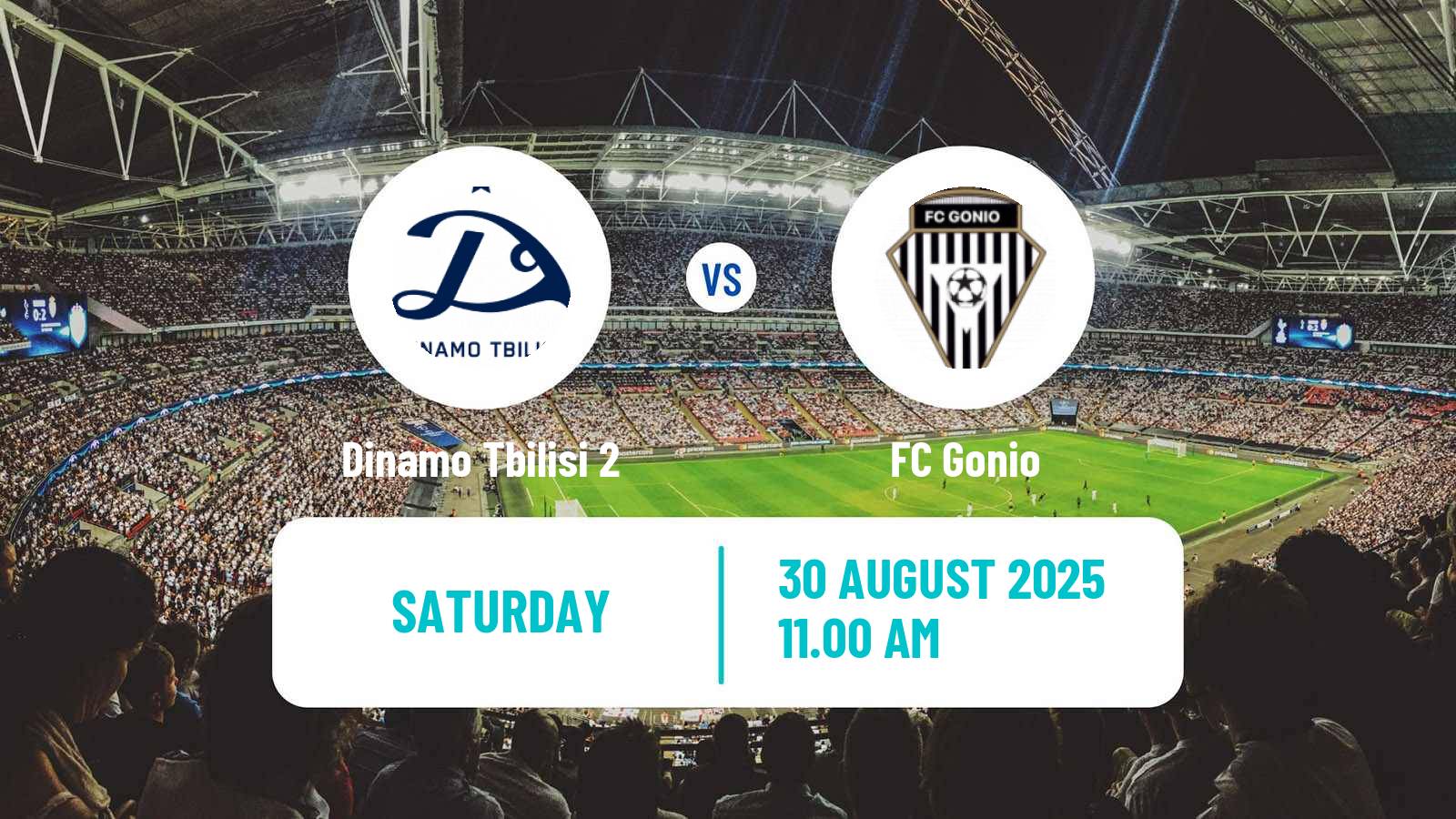 Soccer Georgian Erovnuli Liga 2 Dinamo Tbilisi 2 - Gonio