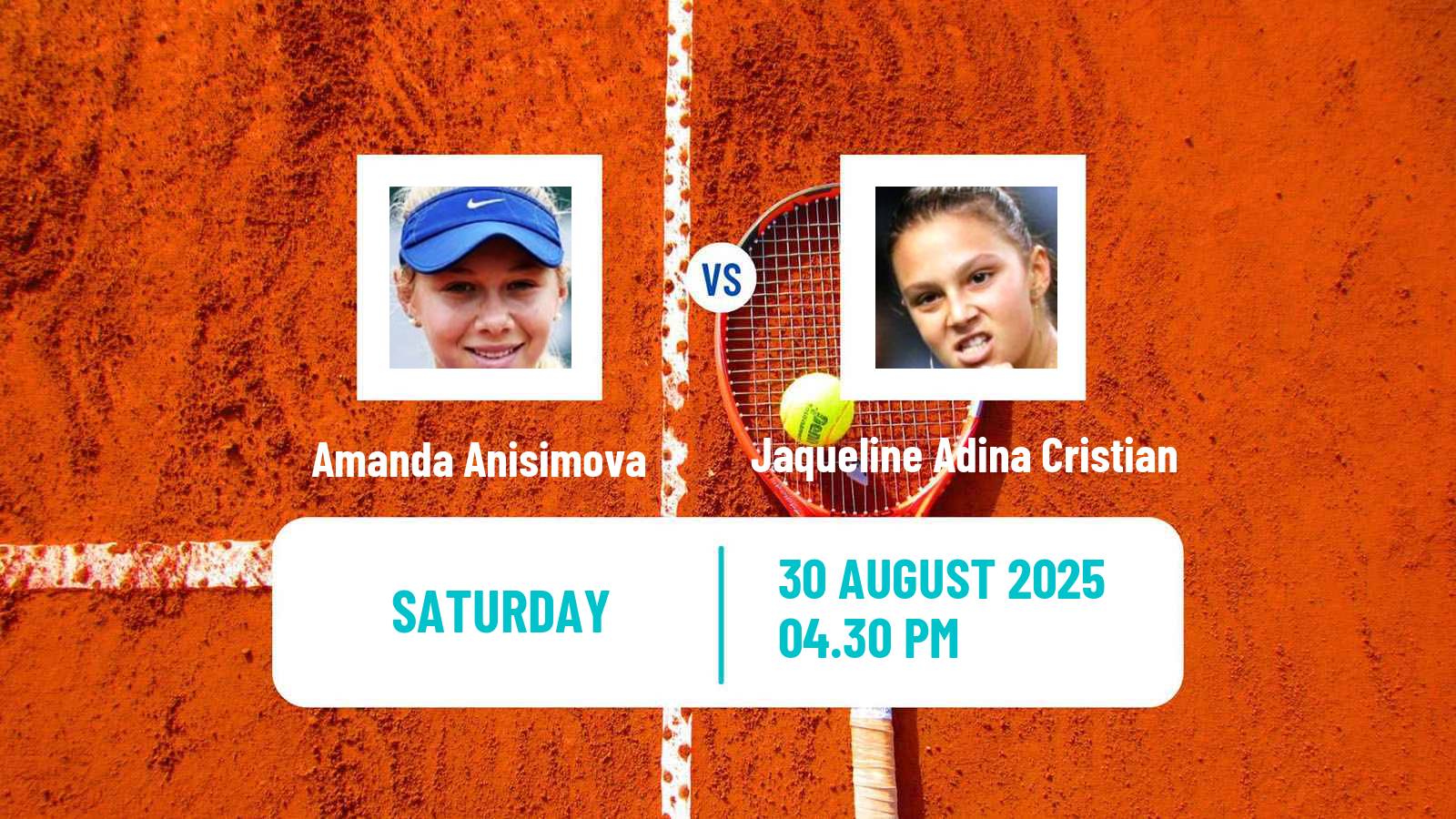 Tennis WTA US Open Amanda Anisimova - Jaqueline Adina Cristian