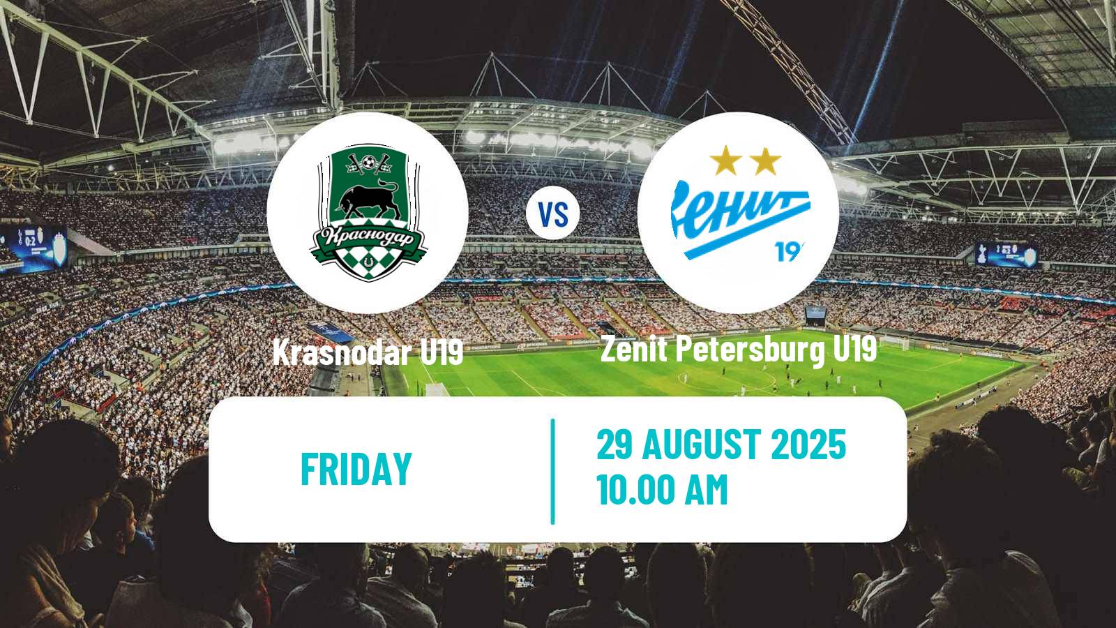 Soccer Russian Youth League Krasnodar U19 - Zenit Petersburg U19
