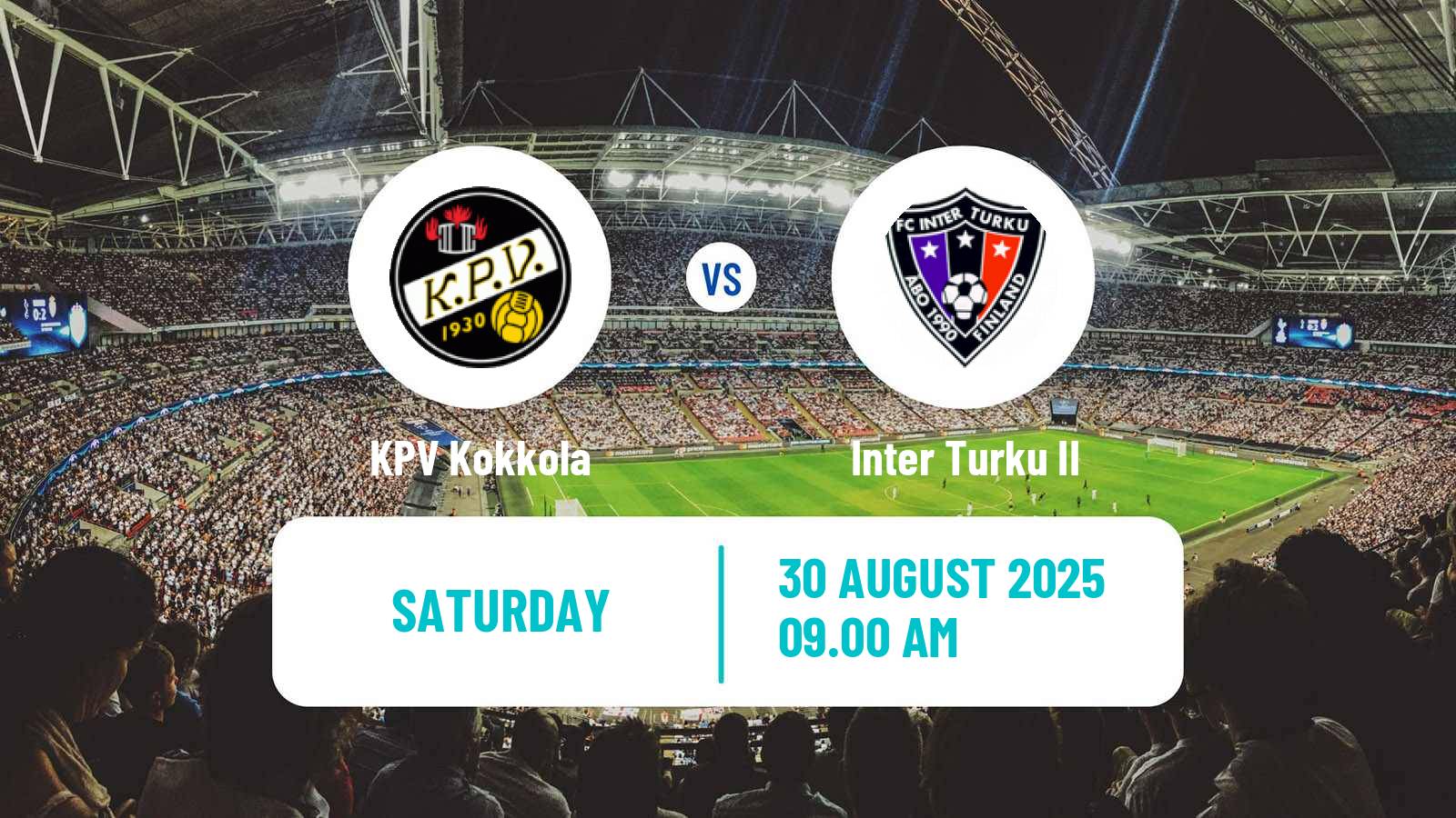 Soccer Finnish Ykkonen KPV Kokkola - Inter Turku II