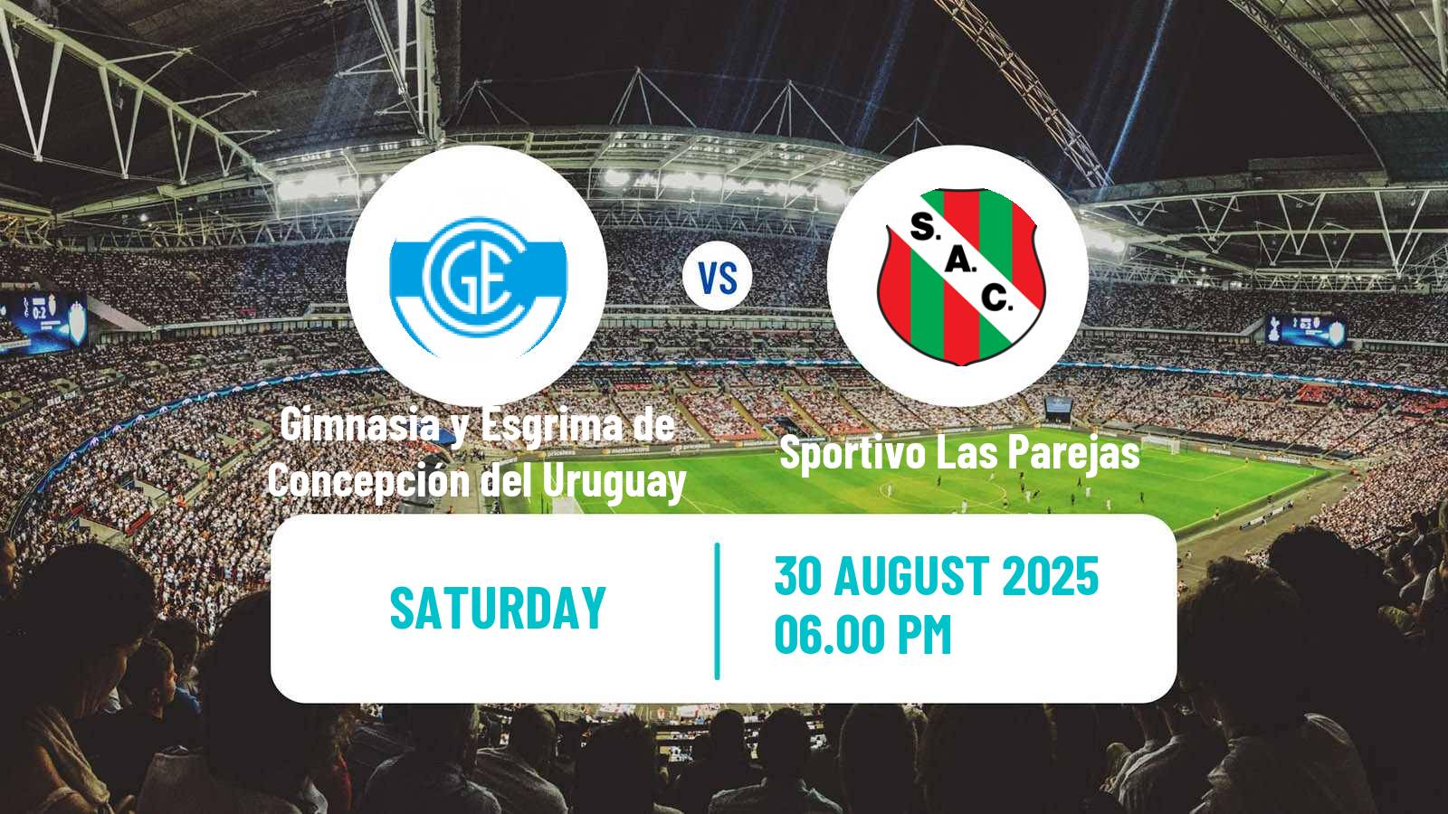 Soccer Argentinian Torneo Federal Gimnasia y Esgrima de Concepción del Uruguay - Sportivo Las Parejas