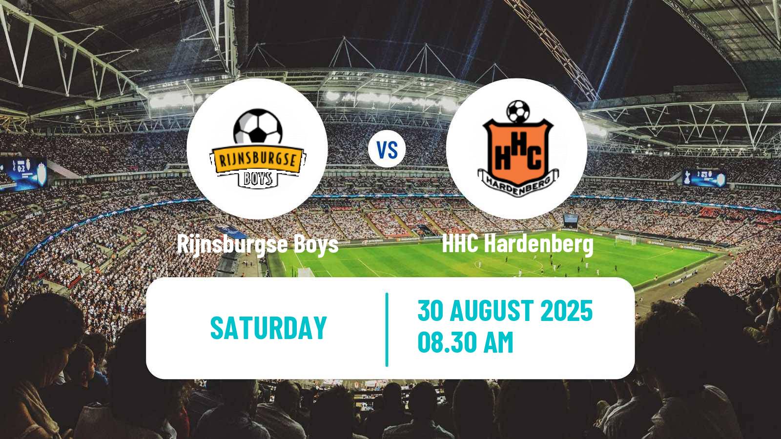 Soccer Dutch Tweede Divisie Rijnsburgse Boys - HHC Hardenberg