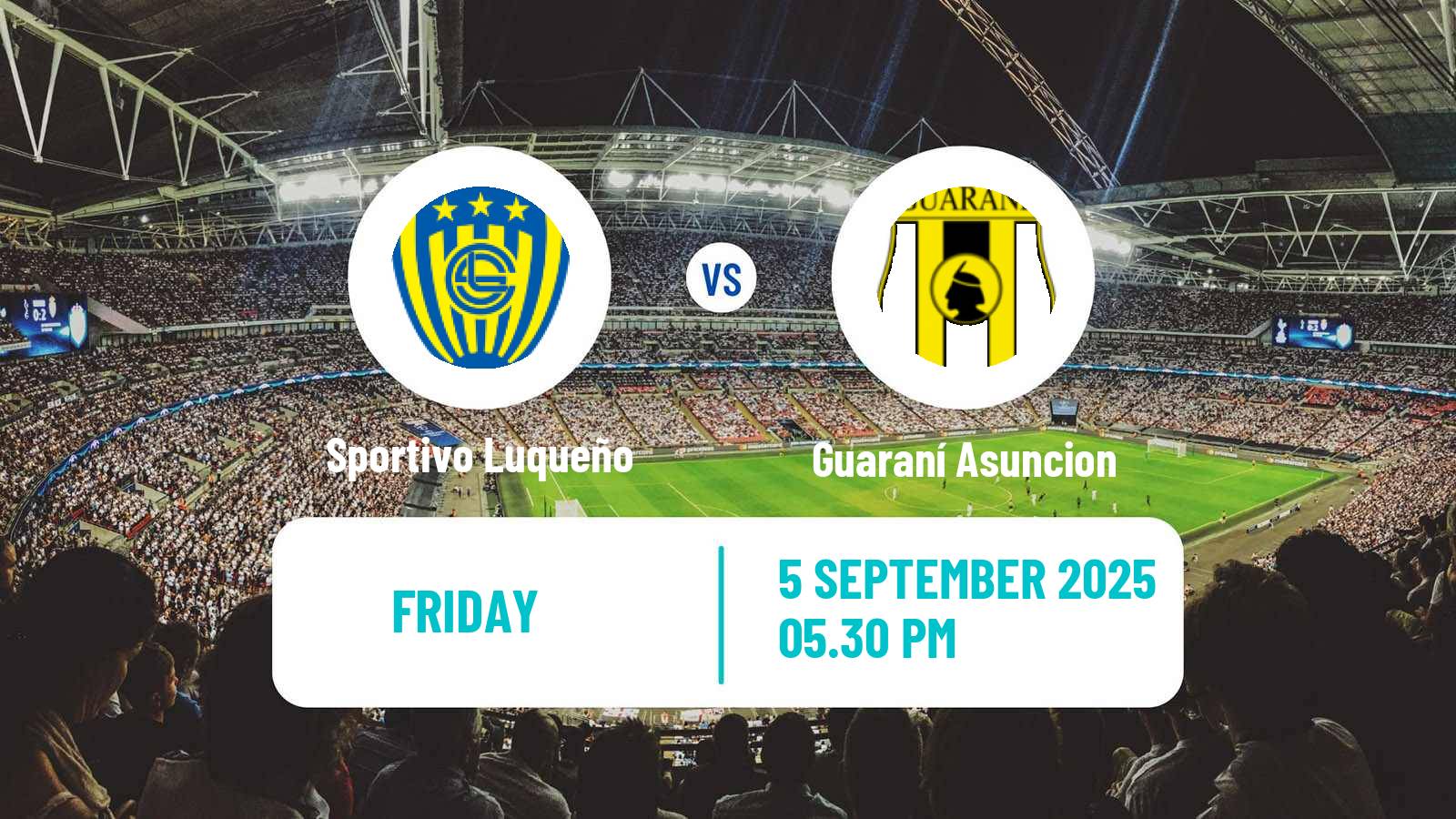 Soccer Paraguayan Primera Division Sportivo Luqueño - Guaraní Asuncion