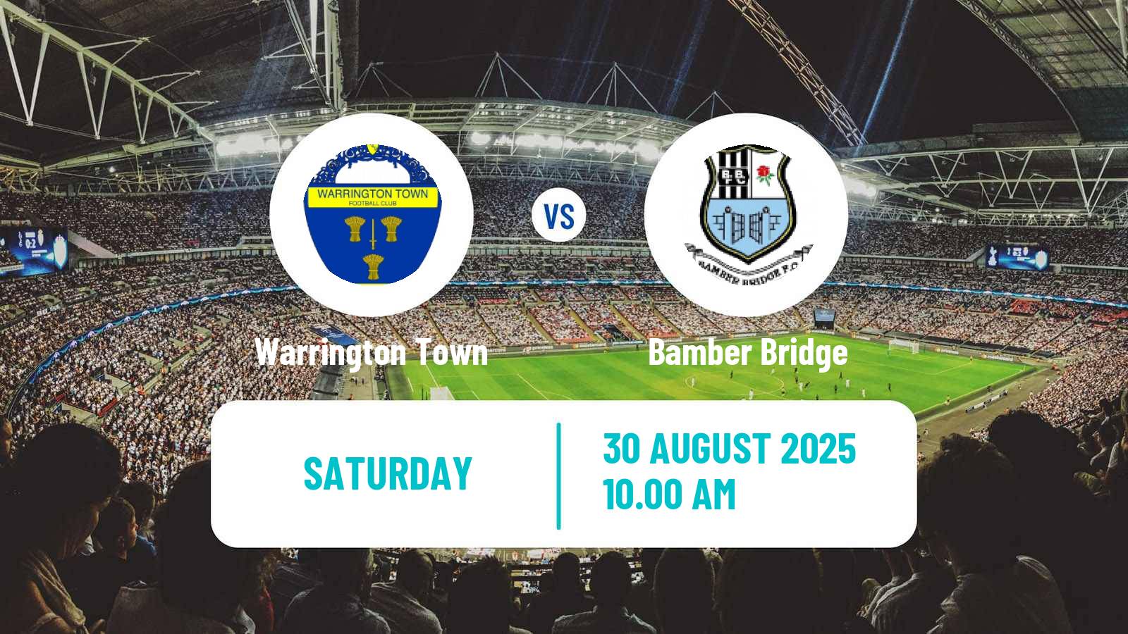 Soccer English FA Cup Warrington Town - Bamber Bridge