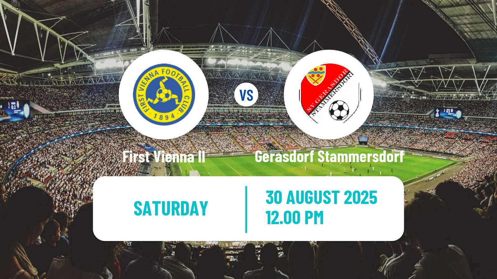 Soccer Austrian Landesliga Wien First Vienna II - Gerasdorf Stammersdorf