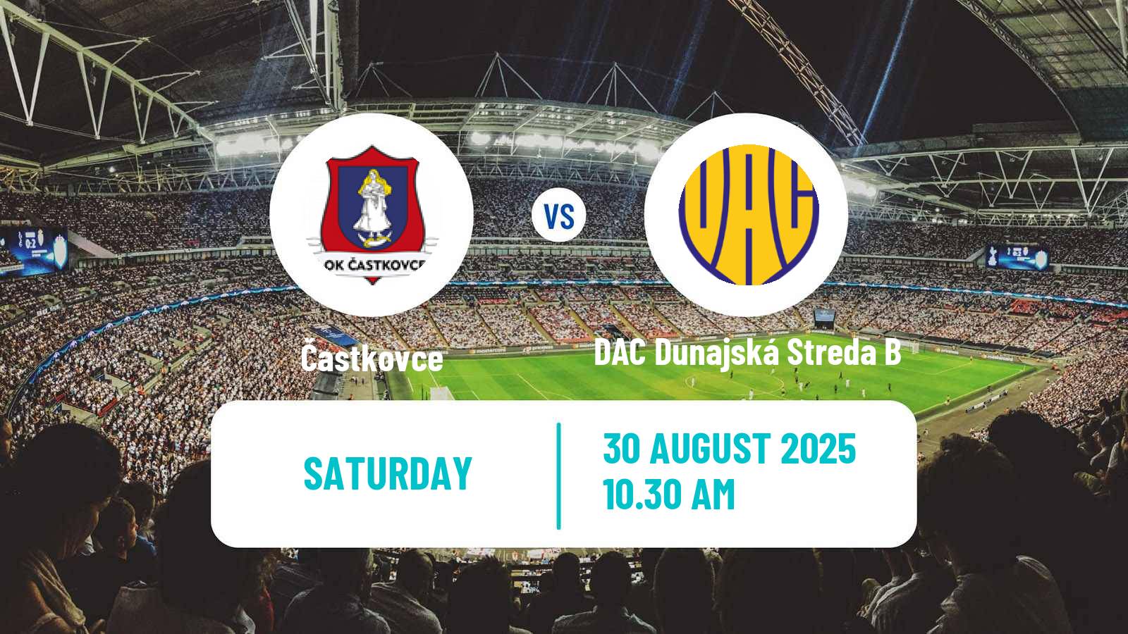 Soccer Slovak 3 Liga West Častkovce - DAC Dunajská Streda B