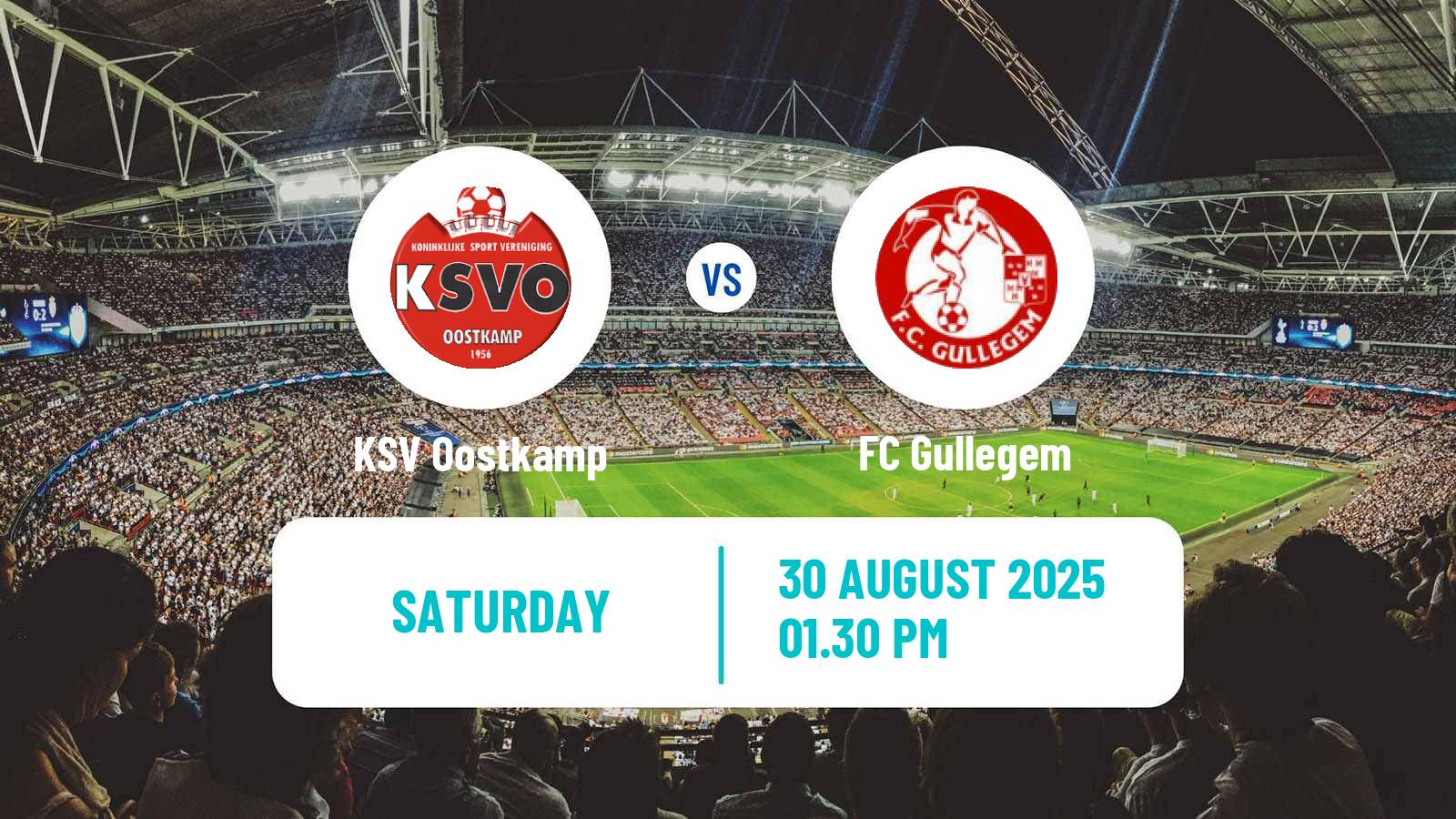 Soccer Belgian Second Amateur Division Group A Oostkamp - Gullegem